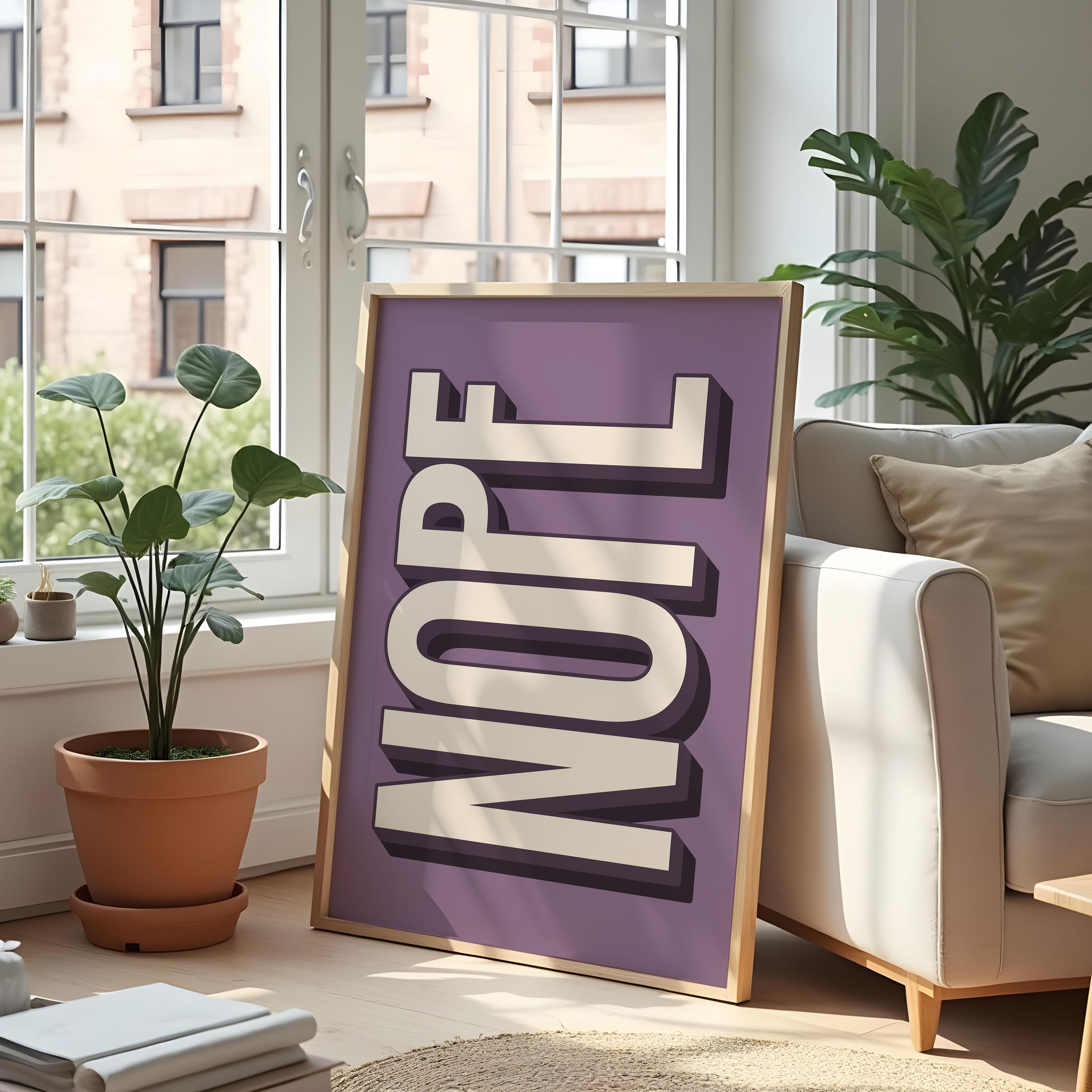 Nope Typography Print