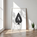 Ace of Spades: Trendy Playing Card Print