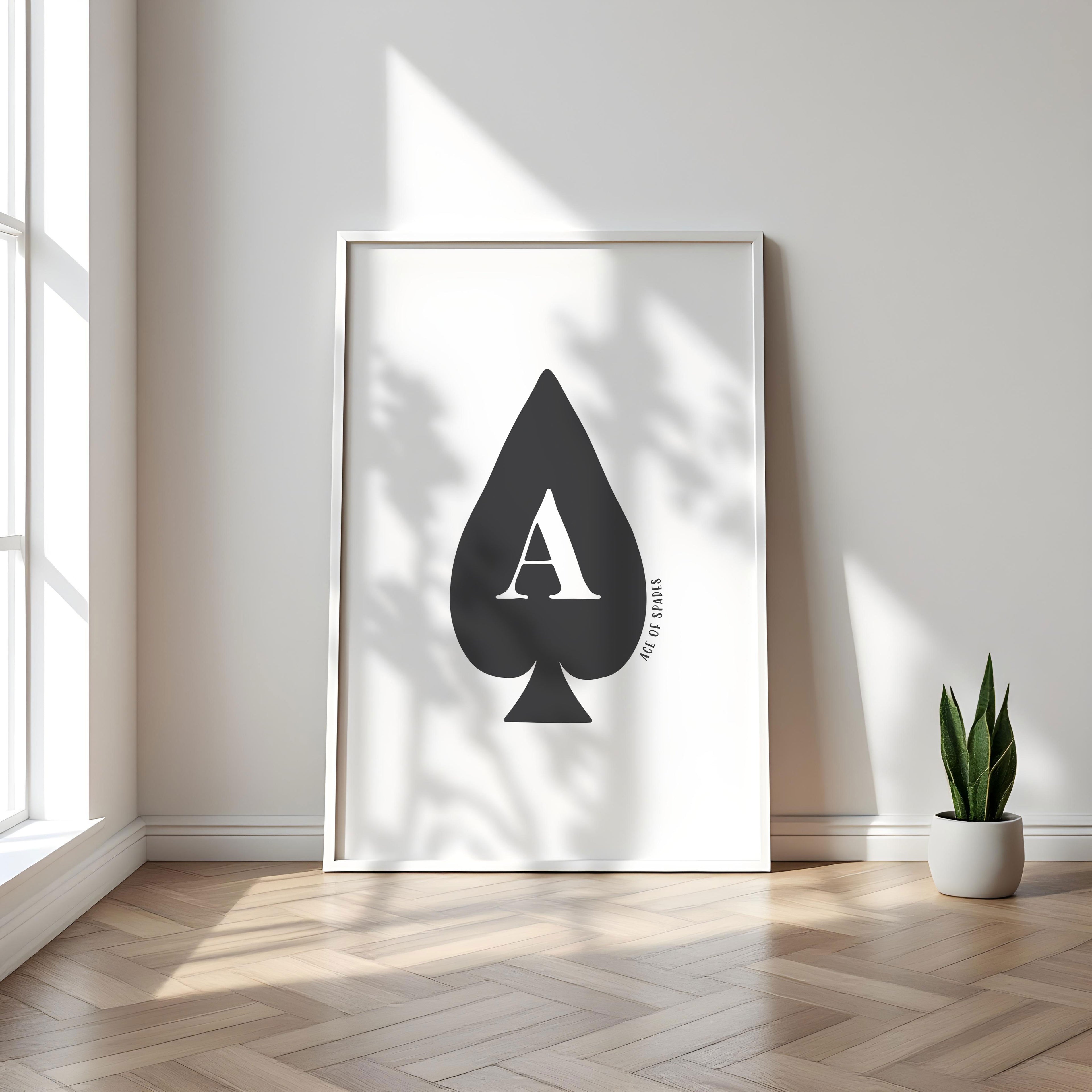 Ace of Spades: Trendy Playing Card Print