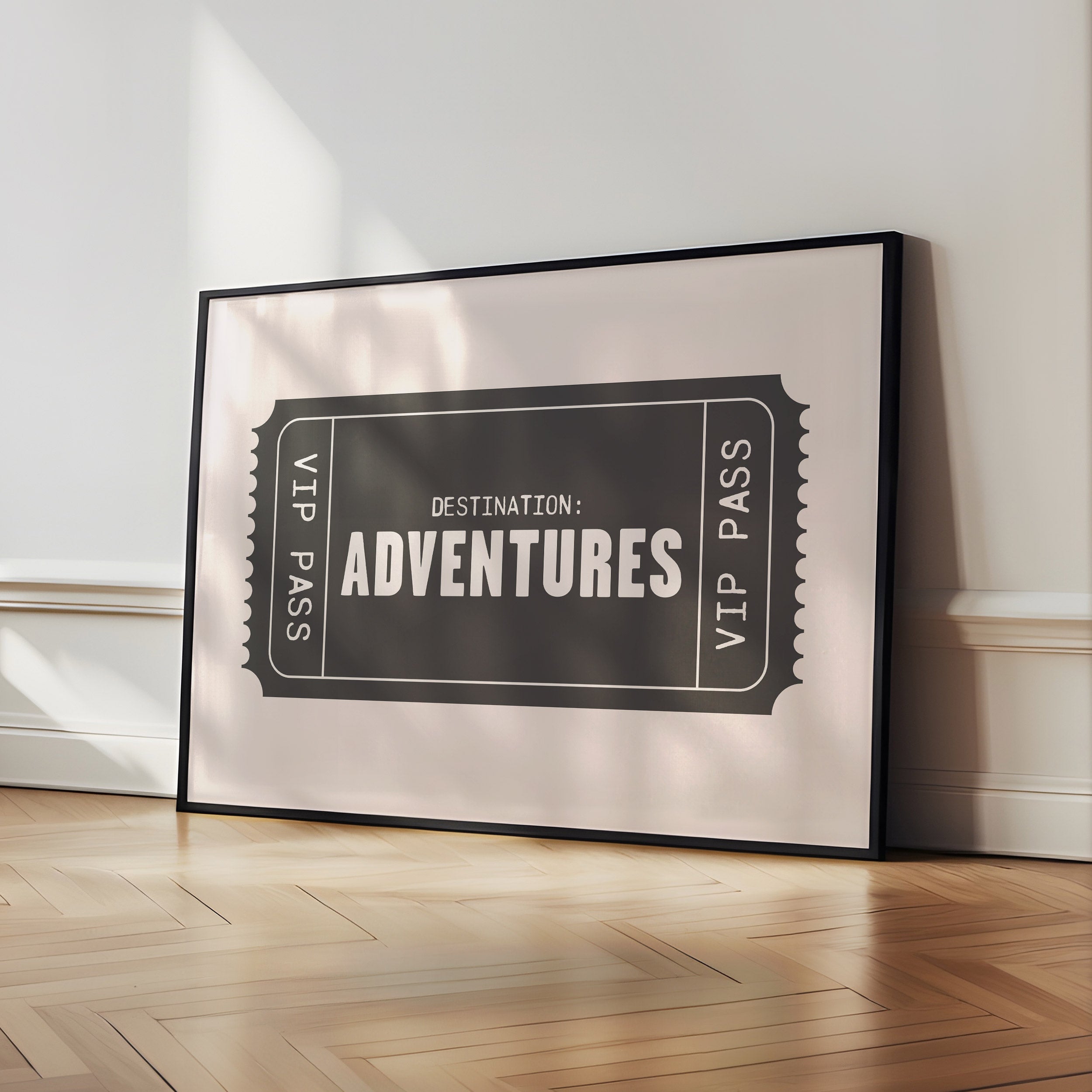Adventures | Retro Ticket Print
