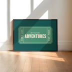 Adventures | Retro Ticket Print