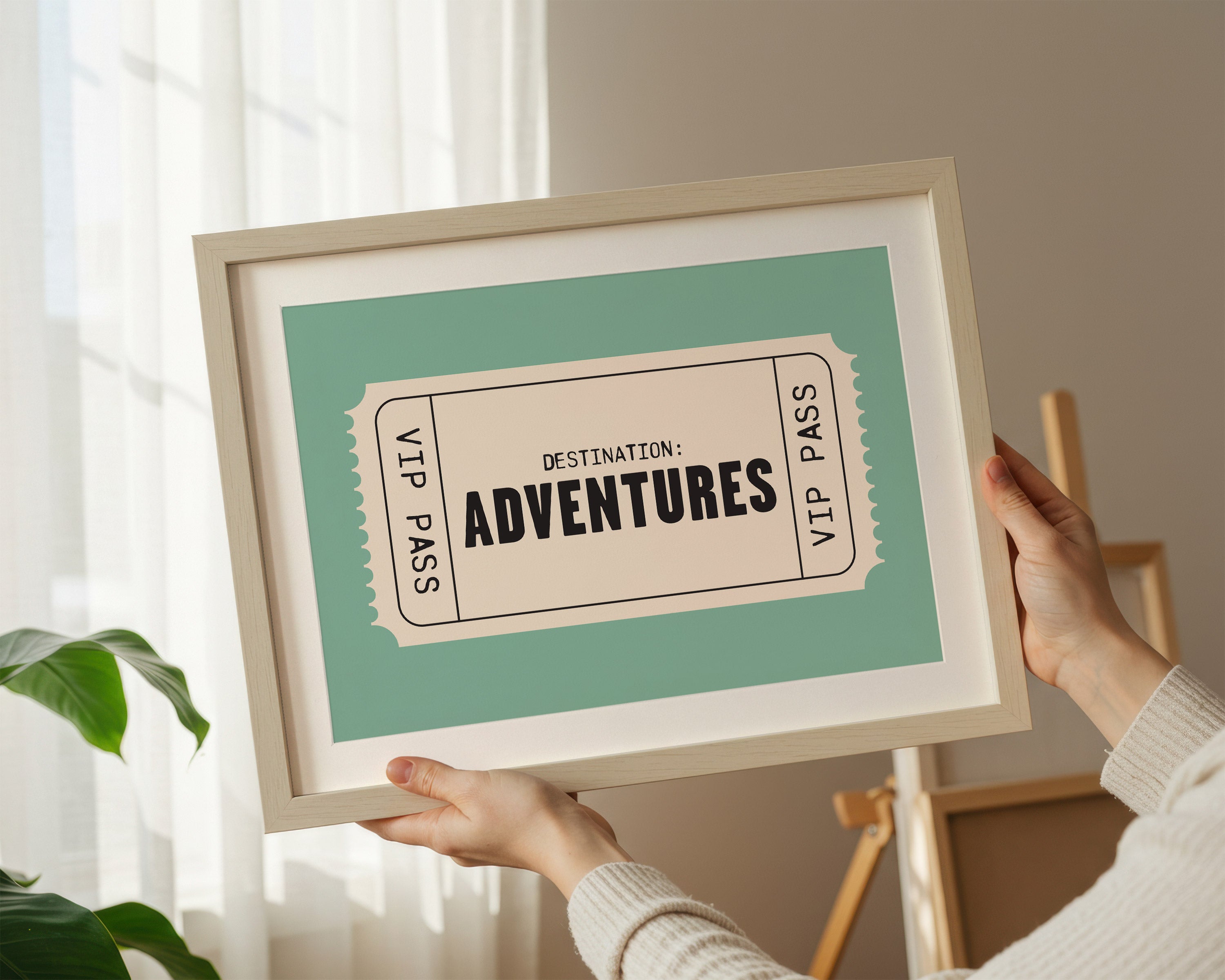 Adventures | Retro Ticket Print