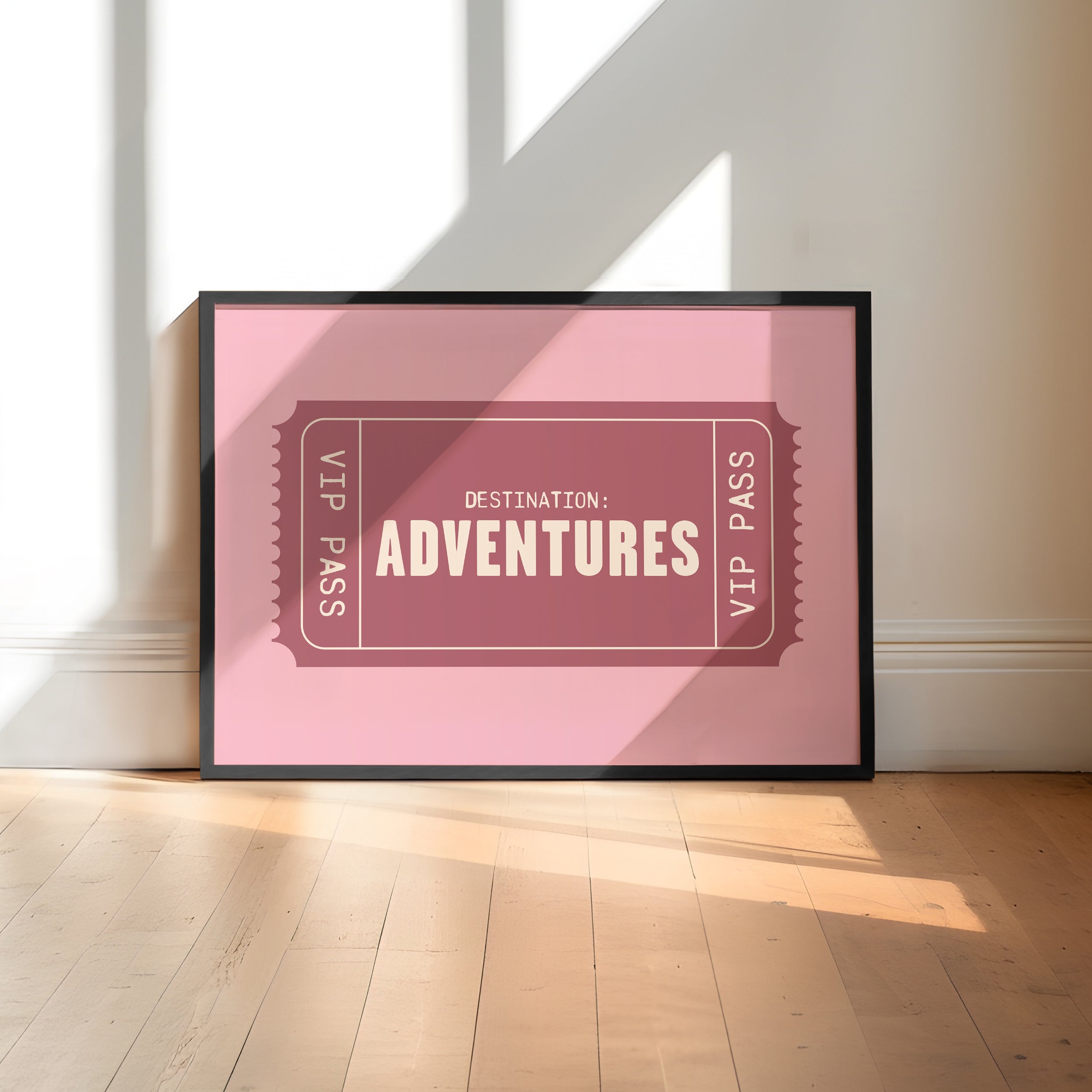 Adventures | Retro Ticket Print