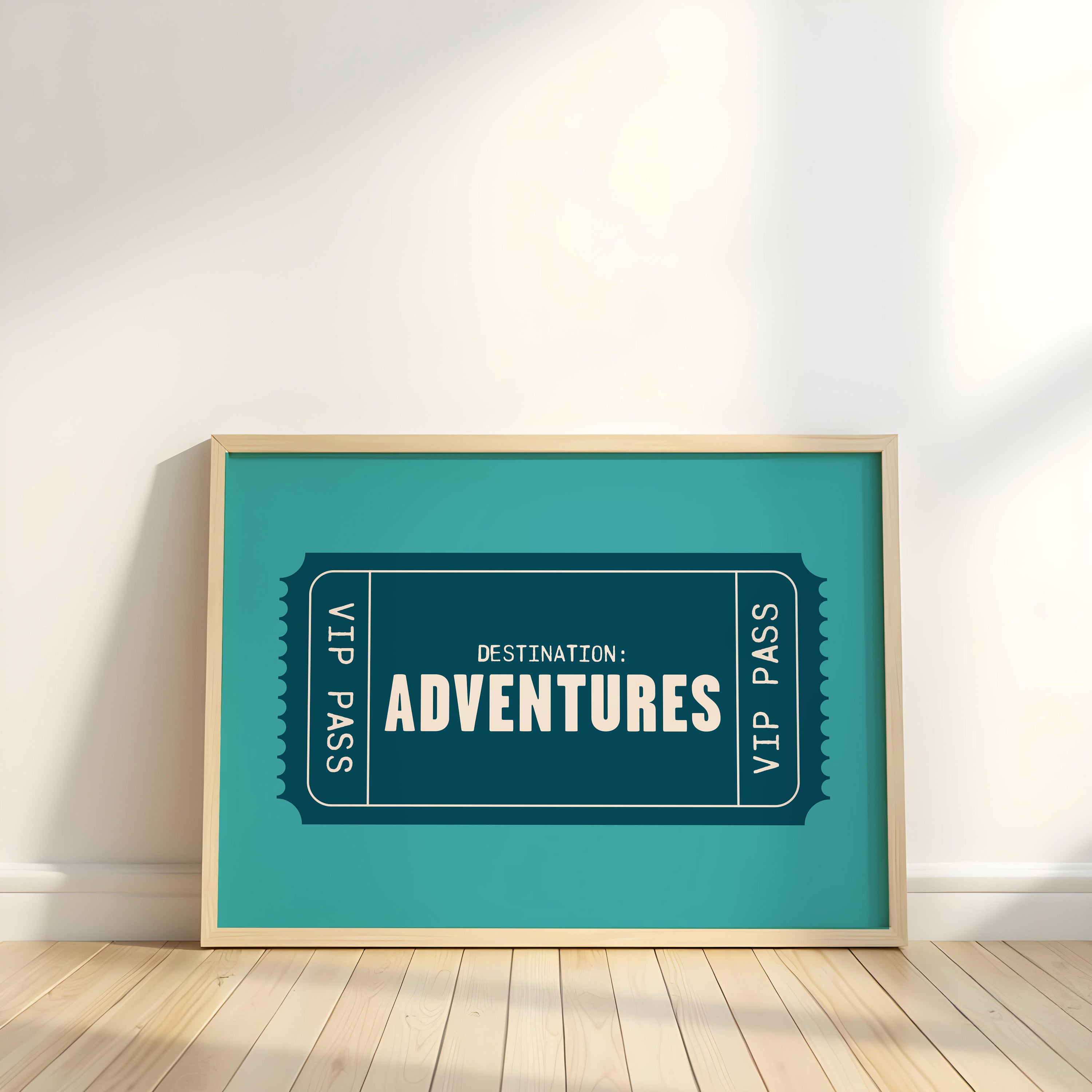 Adventures | Retro Ticket Print
