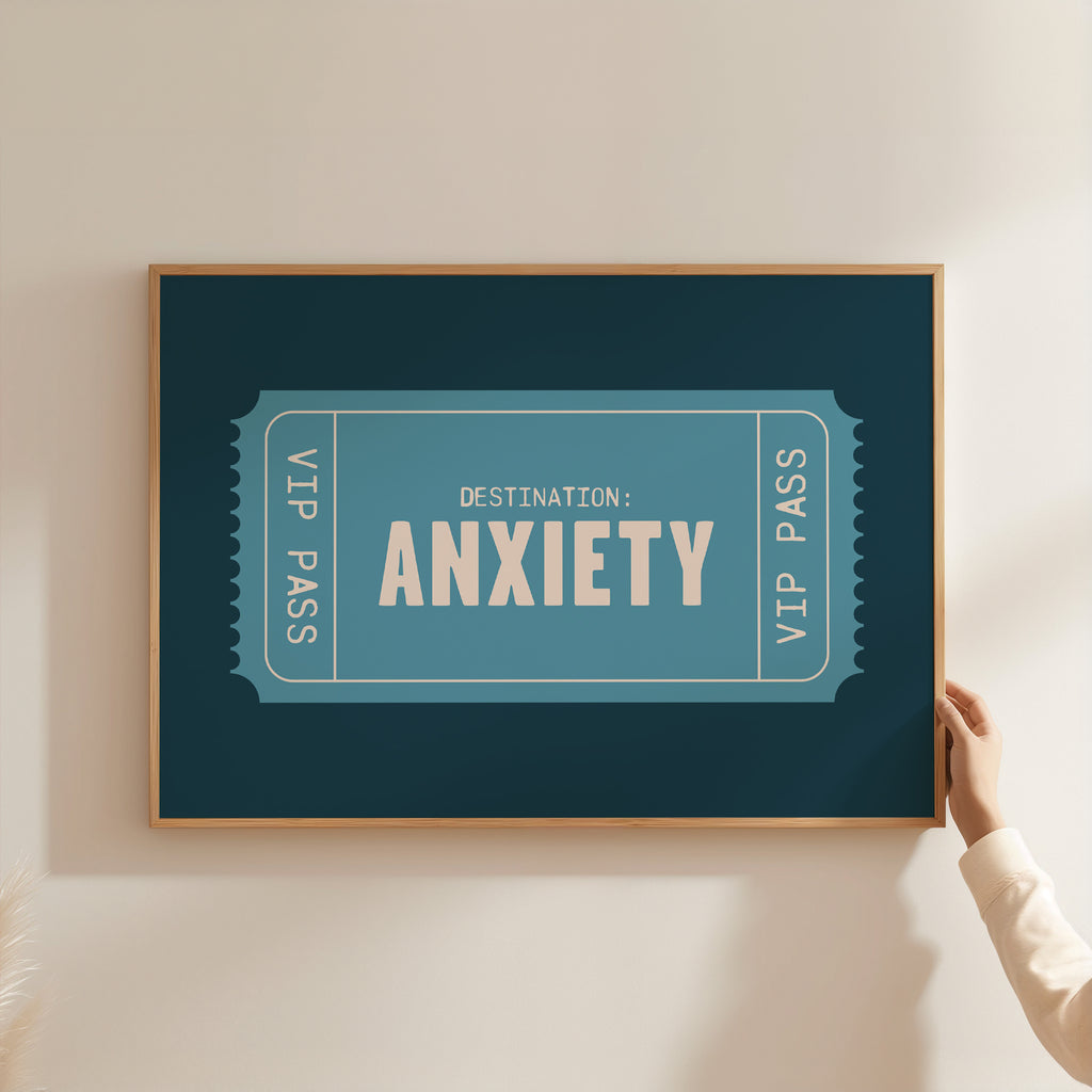 Anxiety | Retro Ticket Print