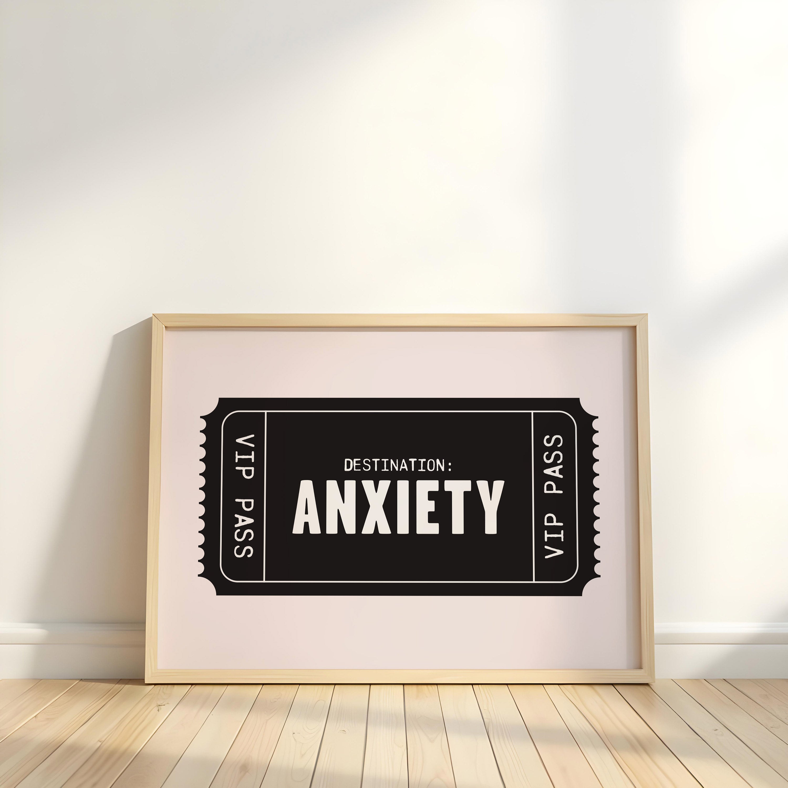 Anxiety | Retro Ticket Print