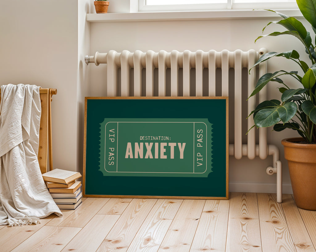 Anxiety | Retro Ticket Print