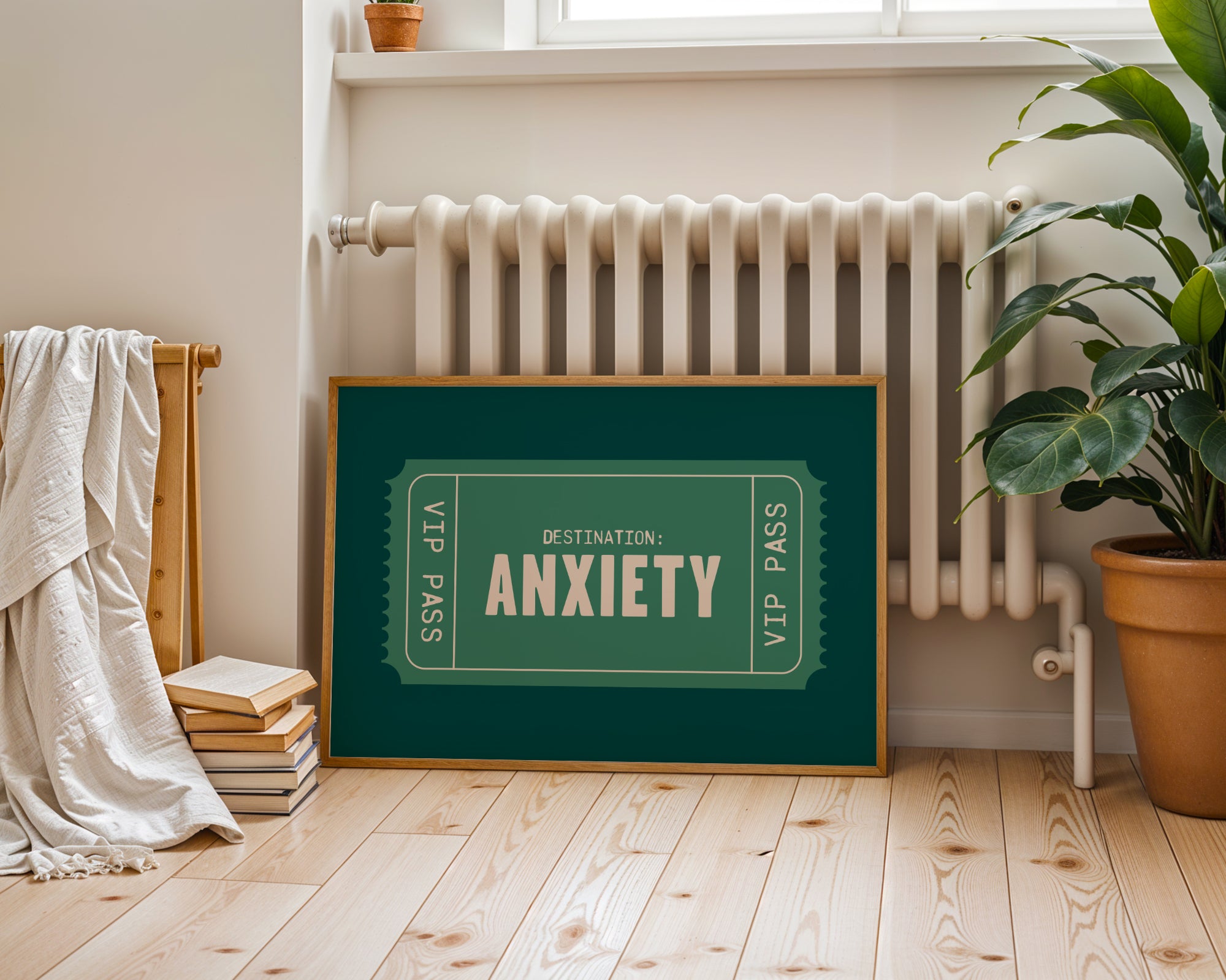 Anxiety | Retro Ticket Print