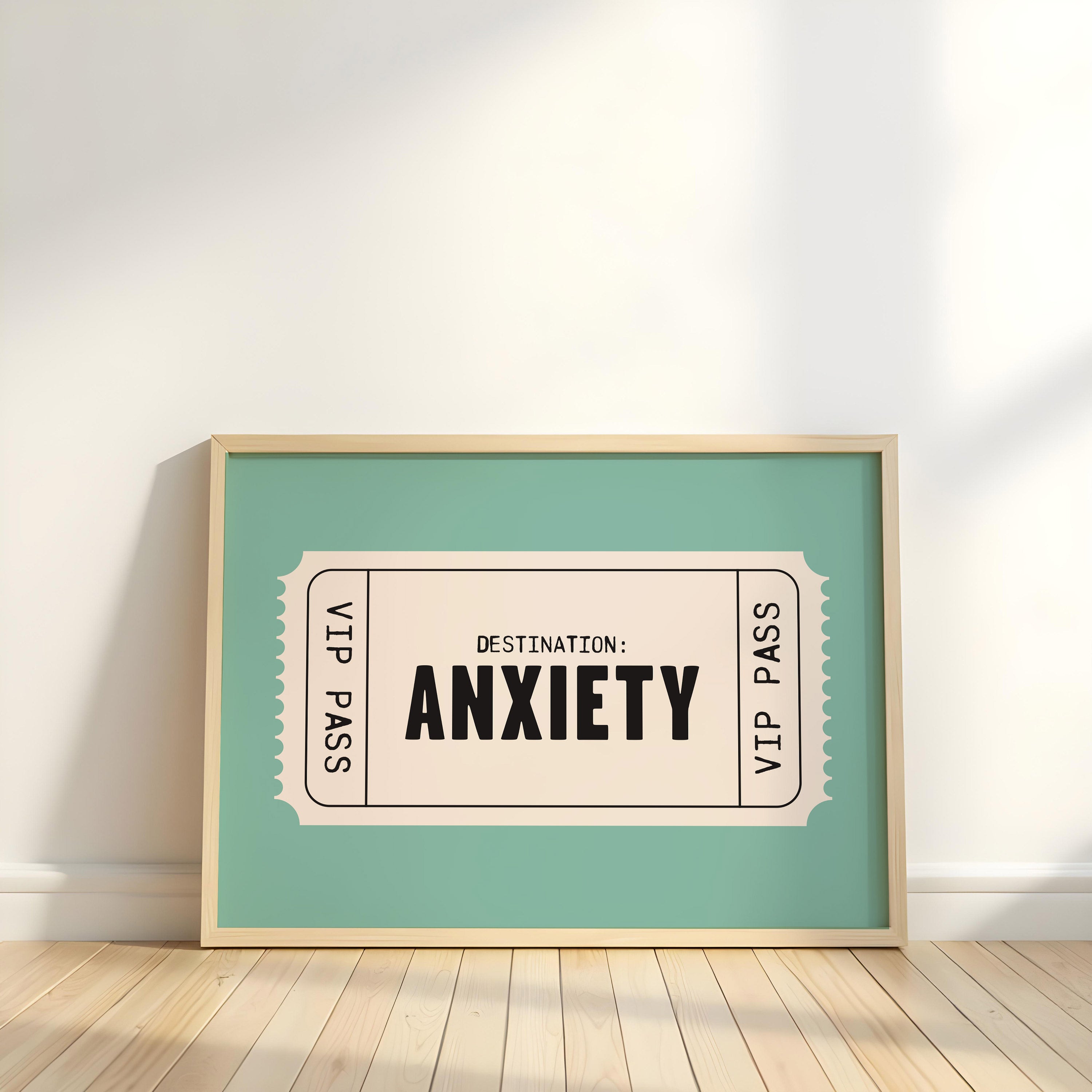 Anxiety | Retro Ticket Print