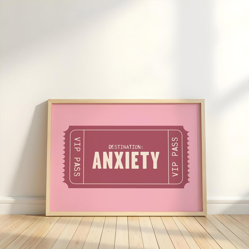 Anxiety | Retro Ticket Print