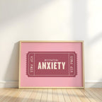 Anxiety | Retro Ticket Print