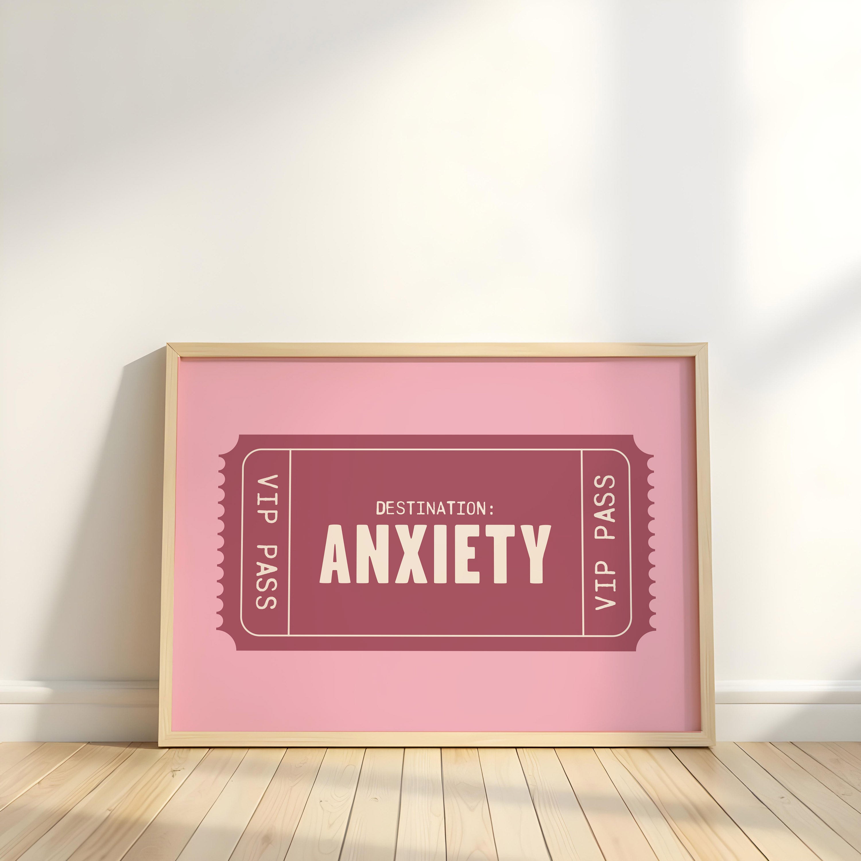 Anxiety | Retro Ticket Print