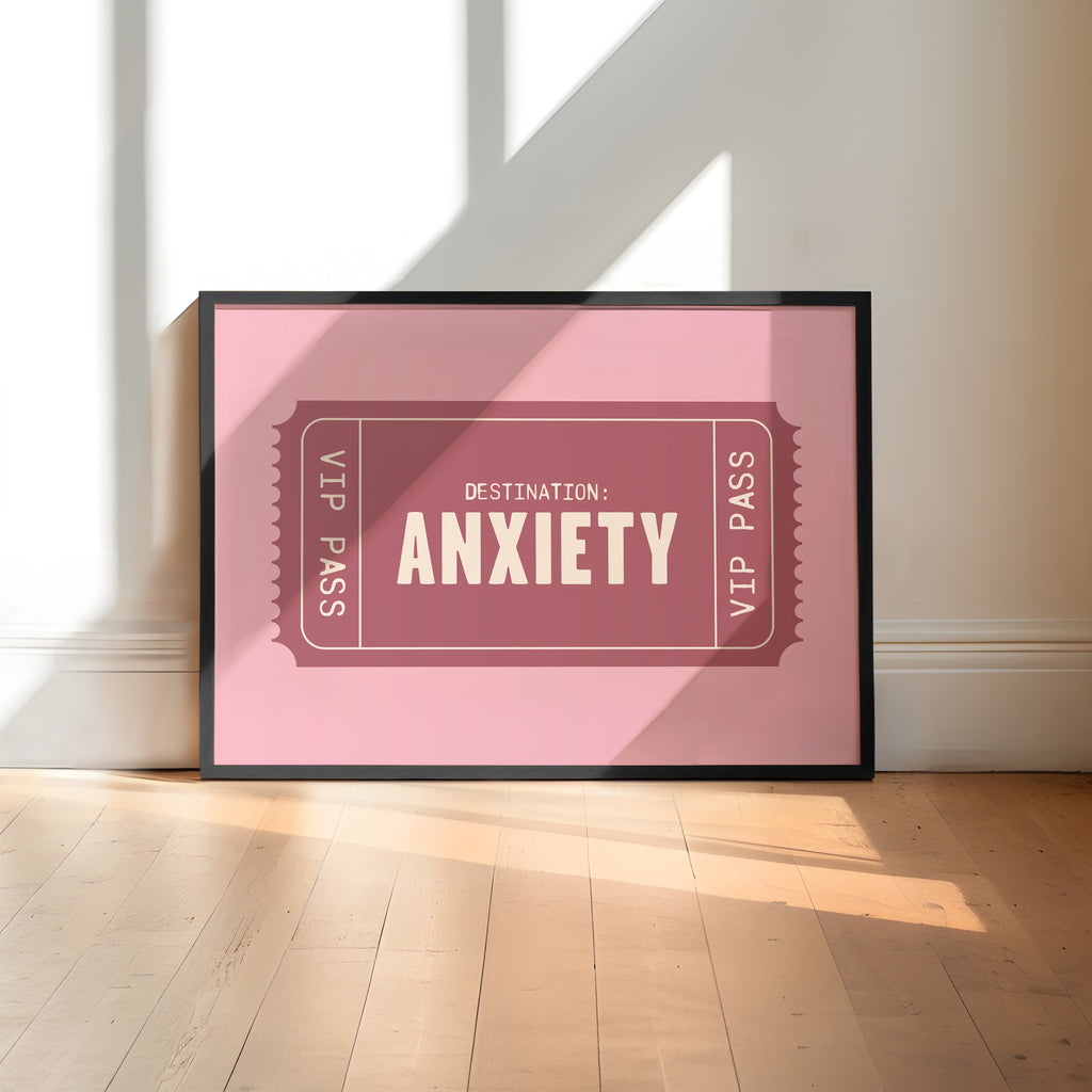 Anxiety | Retro Ticket Print