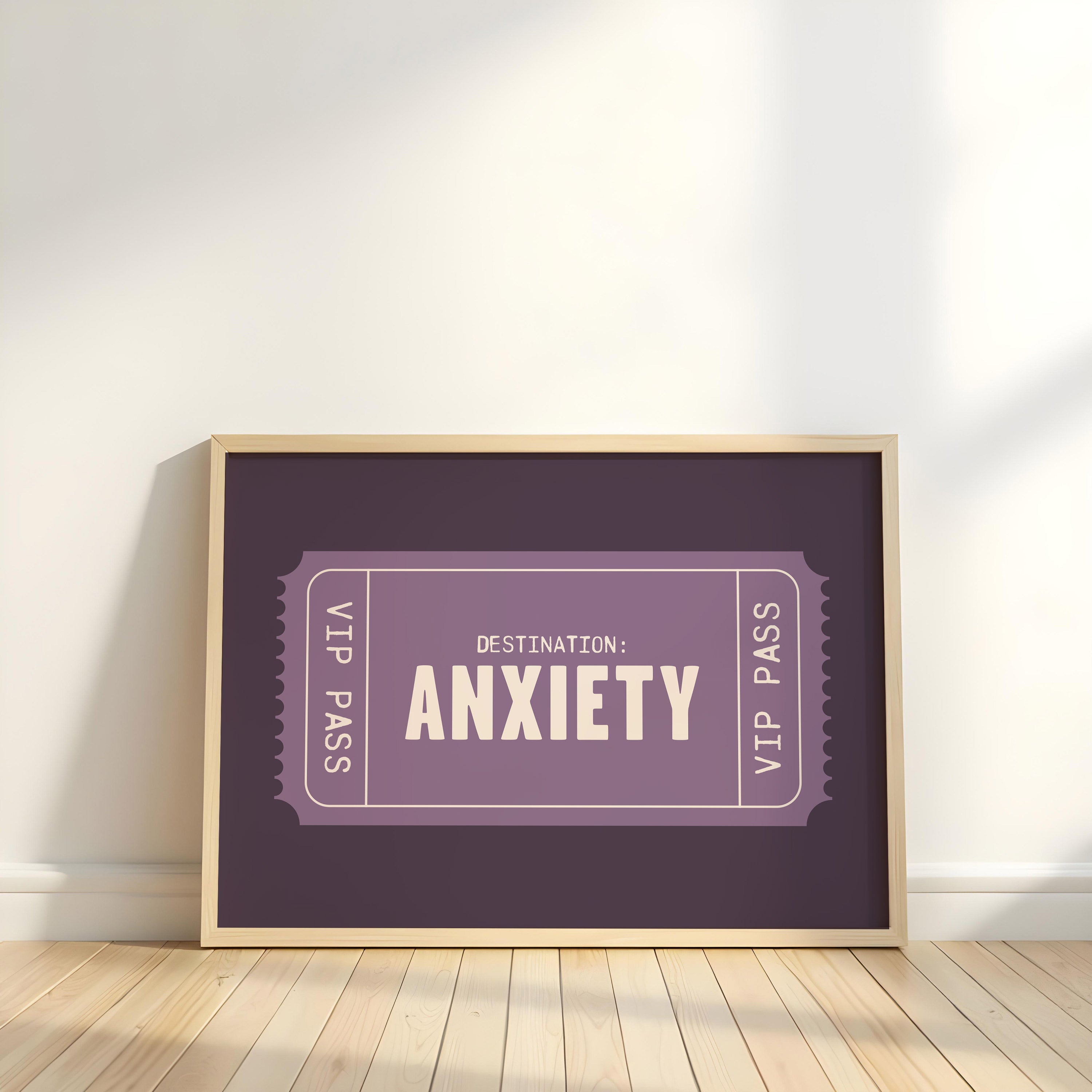 Anxiety | Retro Ticket Print