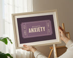 Anxiety | Retro Ticket Print