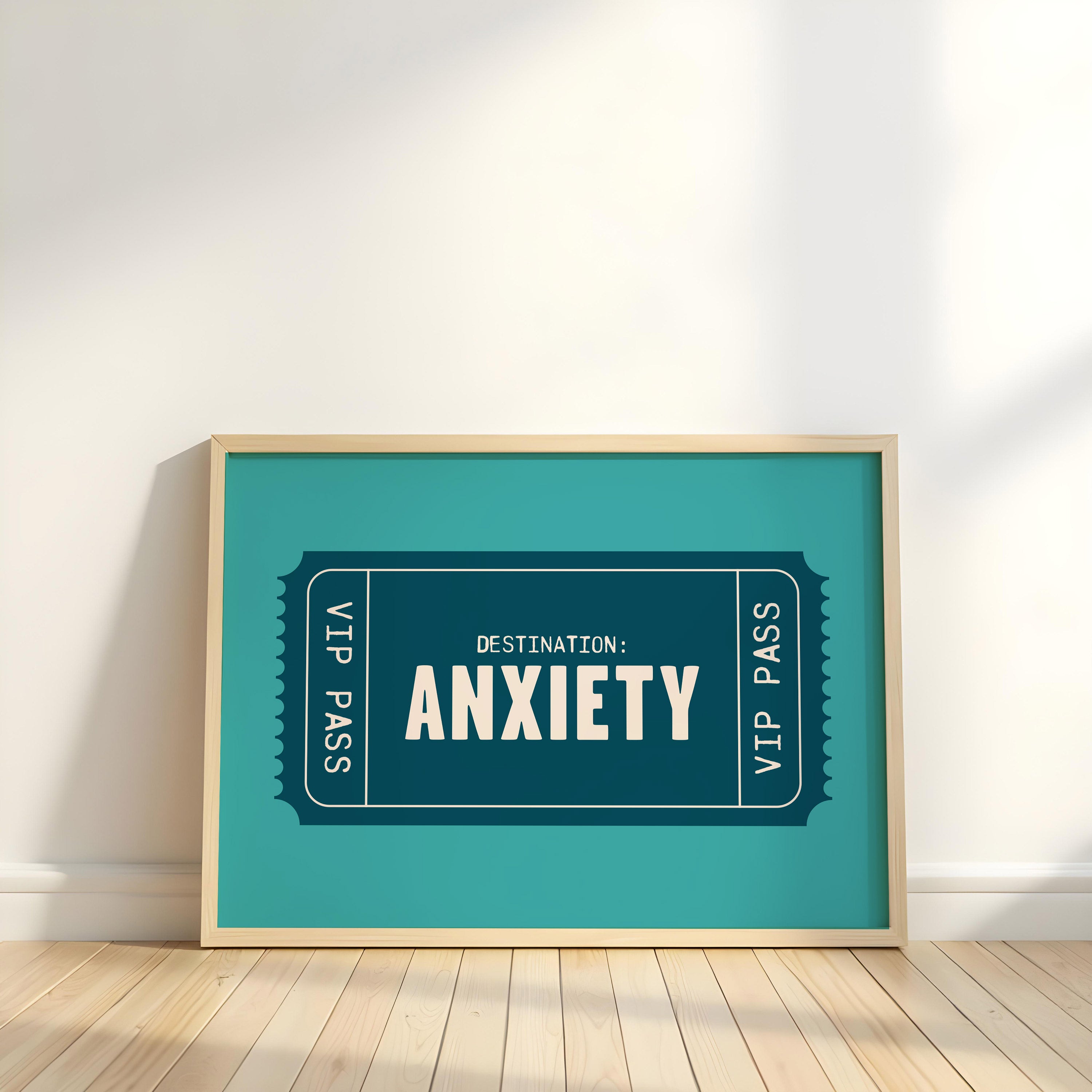 Anxiety | Retro Ticket Print