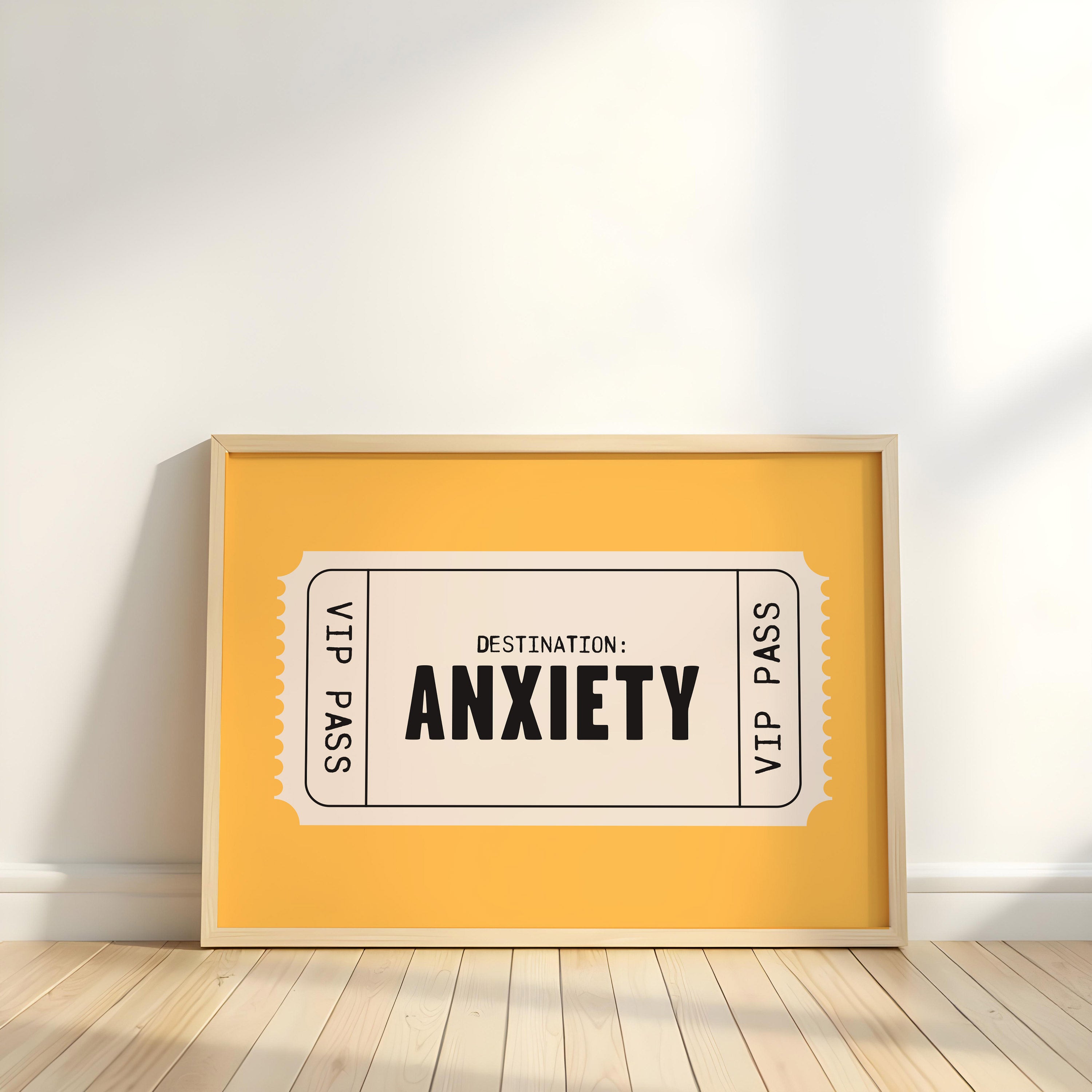 Anxiety | Retro Ticket Print