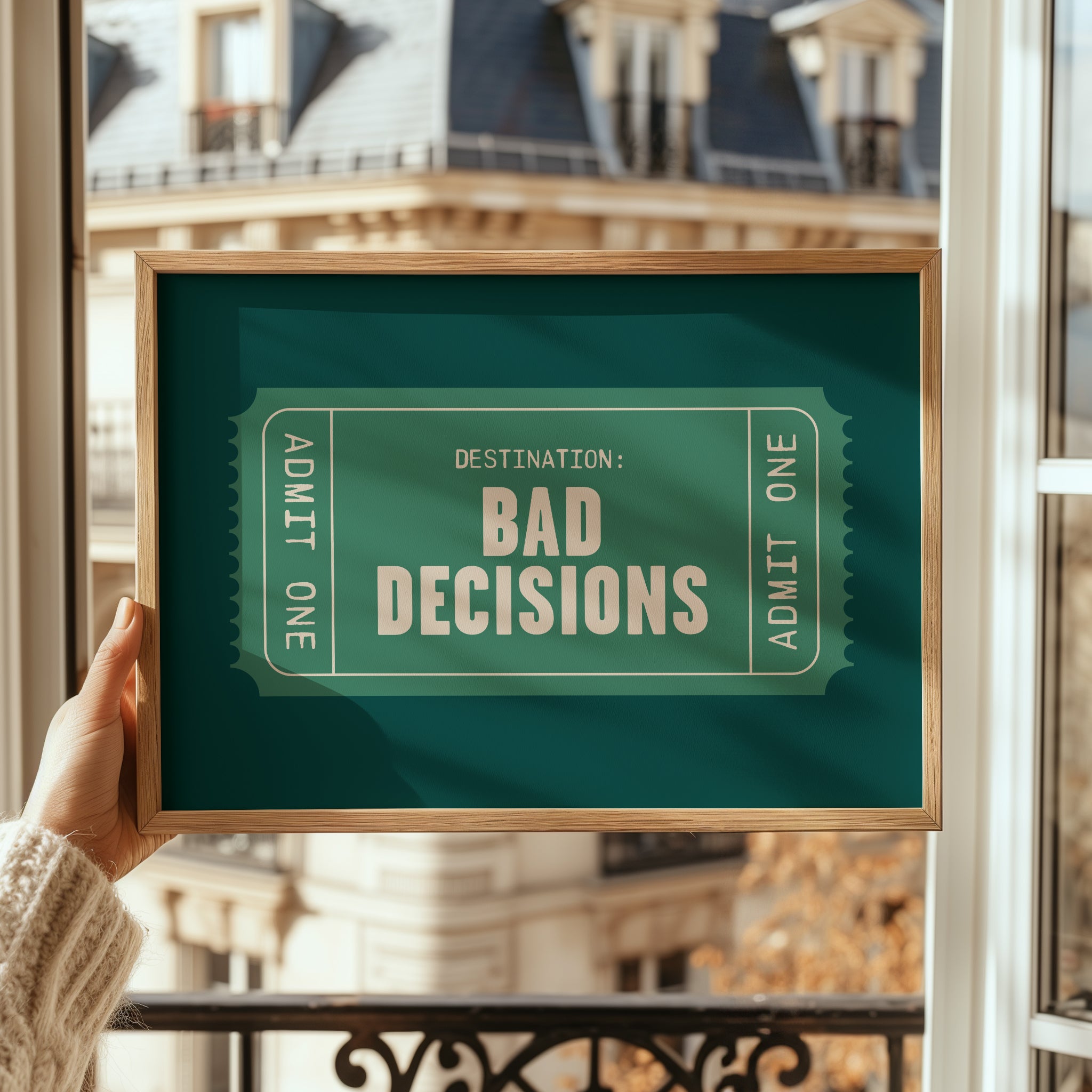 Bad Decisions | Retro Ticket Print