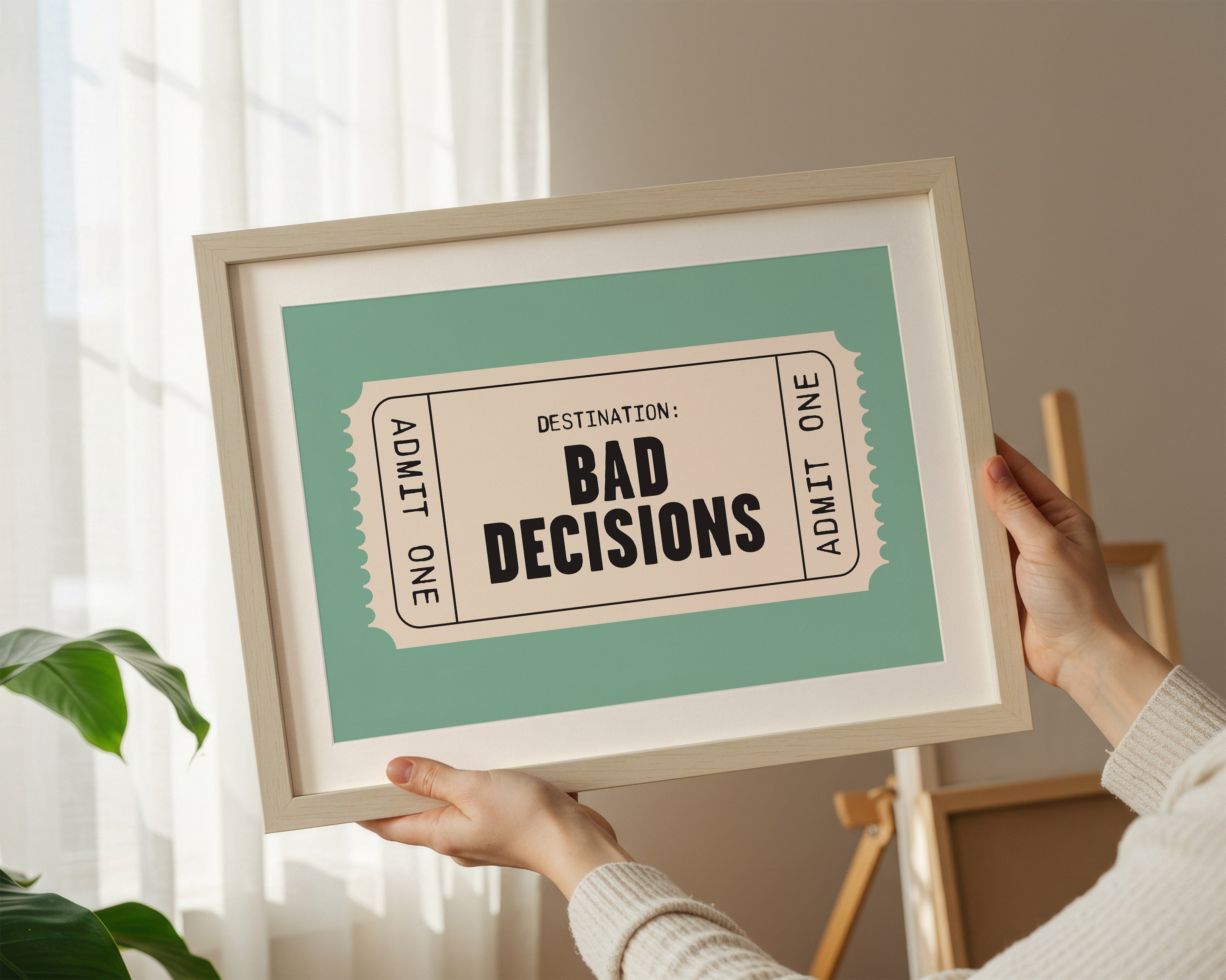 Bad Decisions | Retro Ticket Print