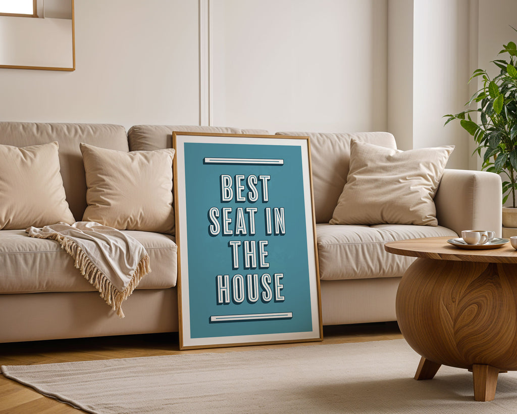 Best Seat In The House | Bathroom Art Print