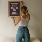 Best Seat In The House | Bathroom Art Print