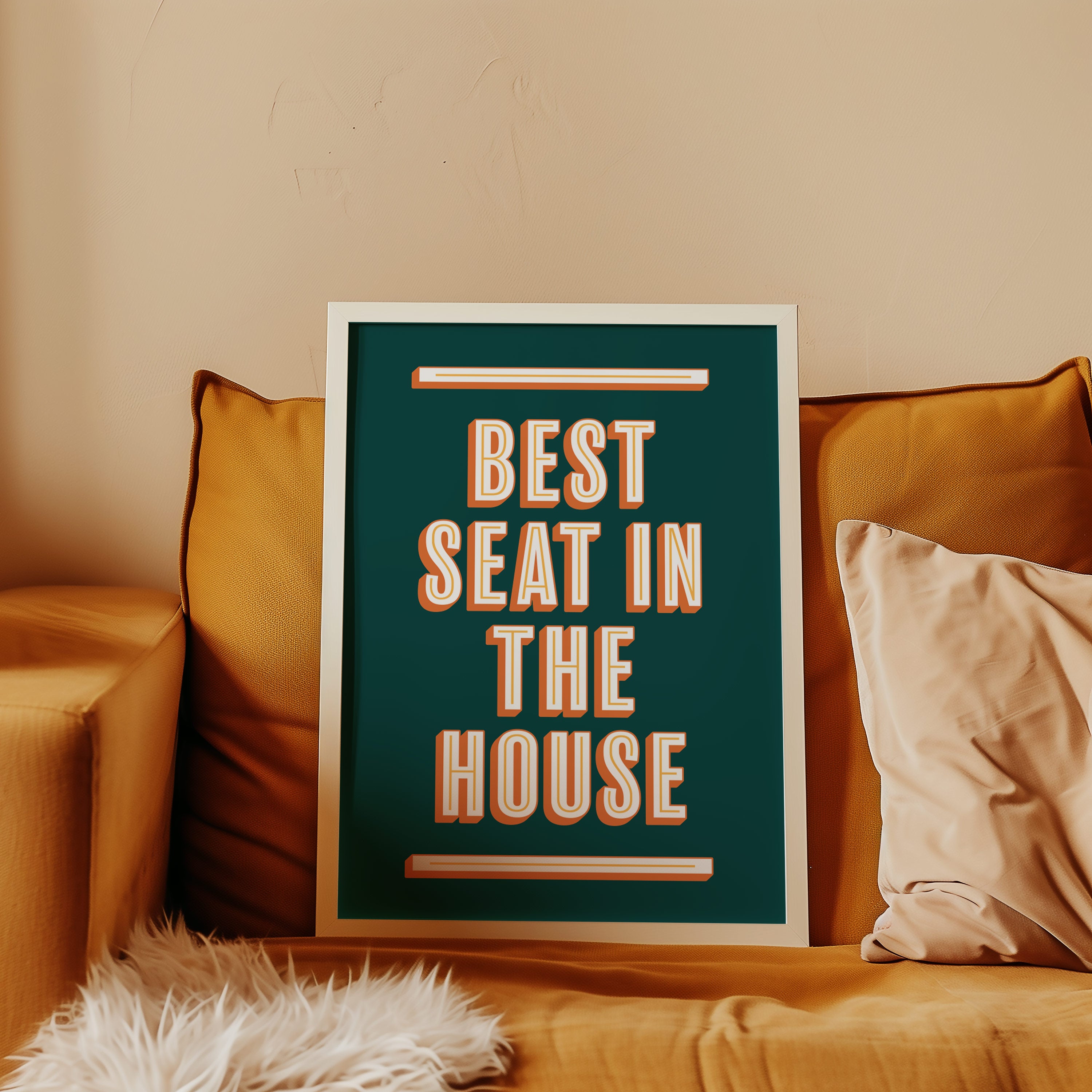 Best Seat In The House | Bathroom Art Print