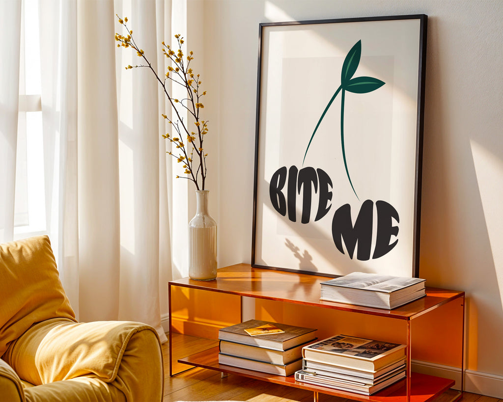 Bite Me Print: Kitsch Cherry Print