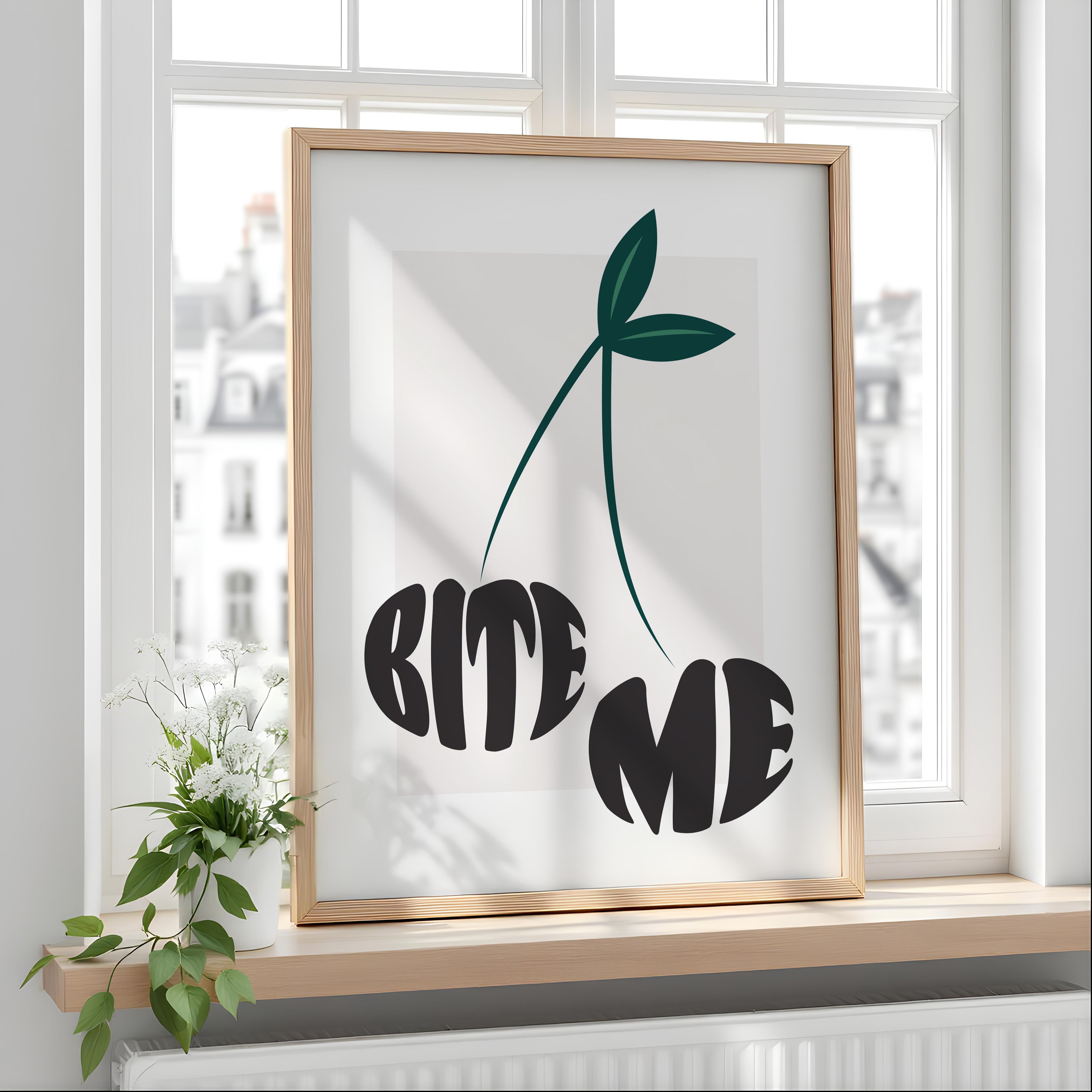 Bite Me Print: Kitsch Cherry Print