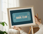 Book Club | Retro Ticket Print