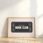 Book Club | Retro Ticket Print