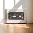 Book Club | Retro Ticket Print