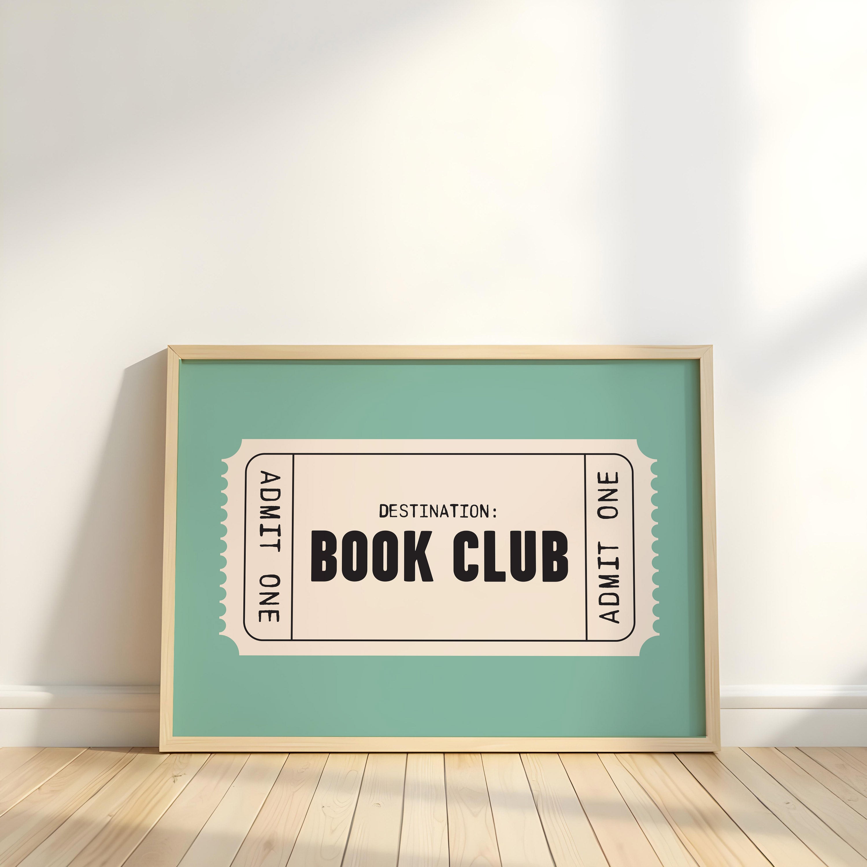 Book Club | Retro Ticket Print