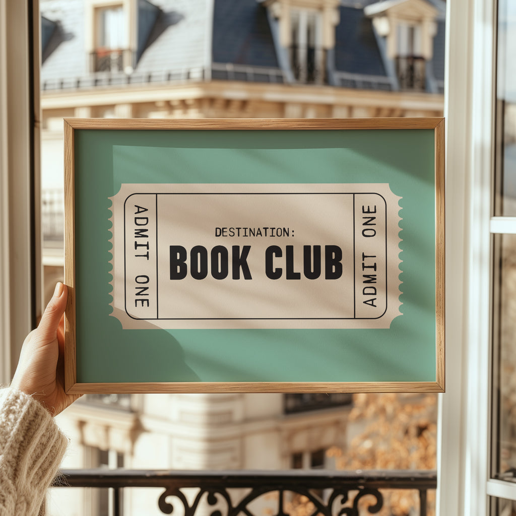 Book Club | Retro Ticket Print