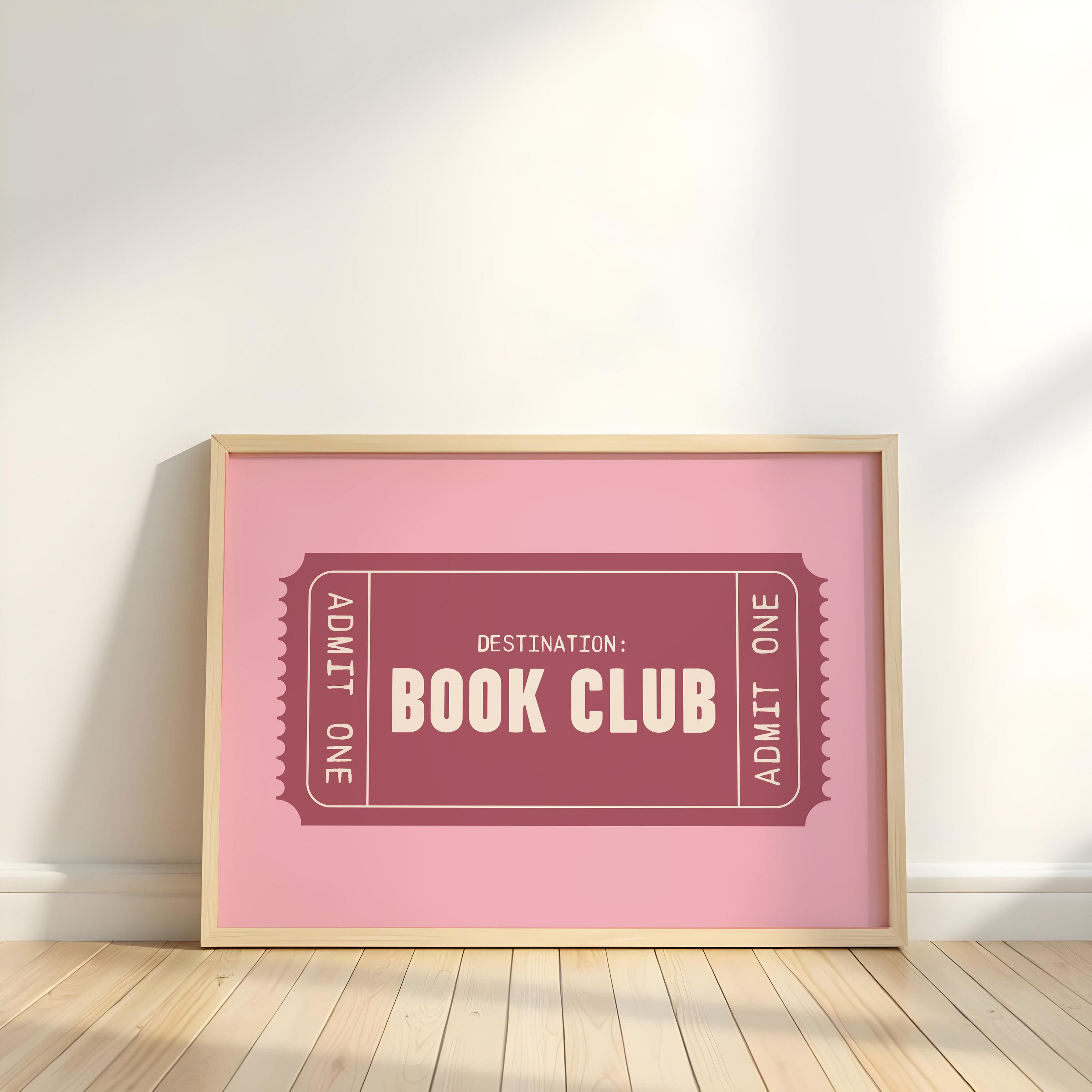 Book Club | Retro Ticket Print