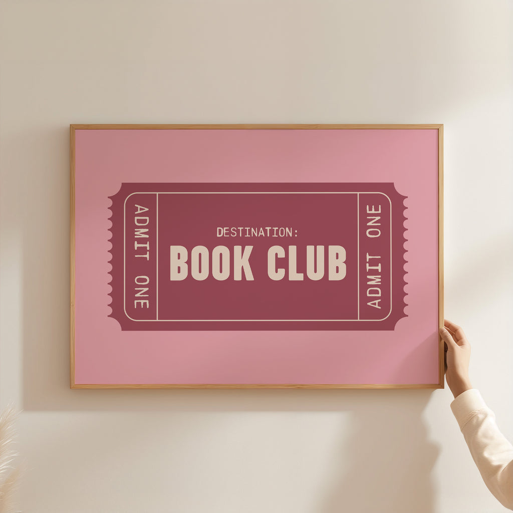 Book Club | Retro Ticket Print