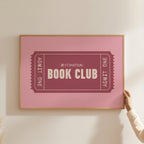 Book Club | Retro Ticket Print