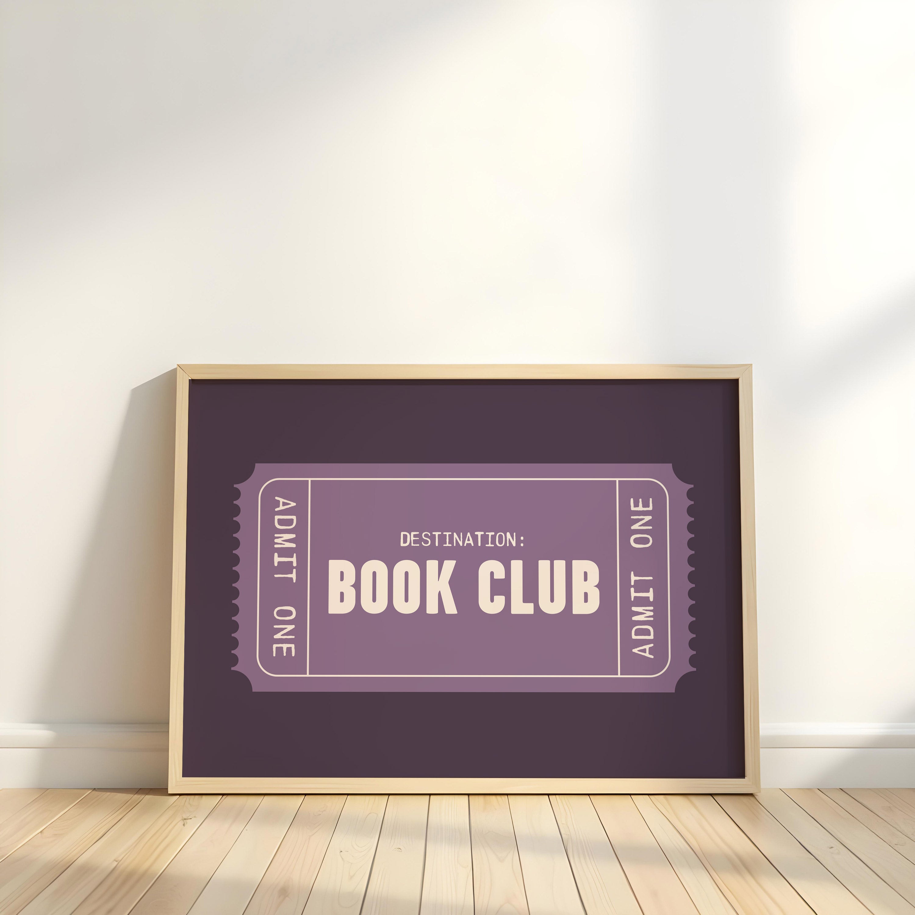 Book Club | Retro Ticket Print