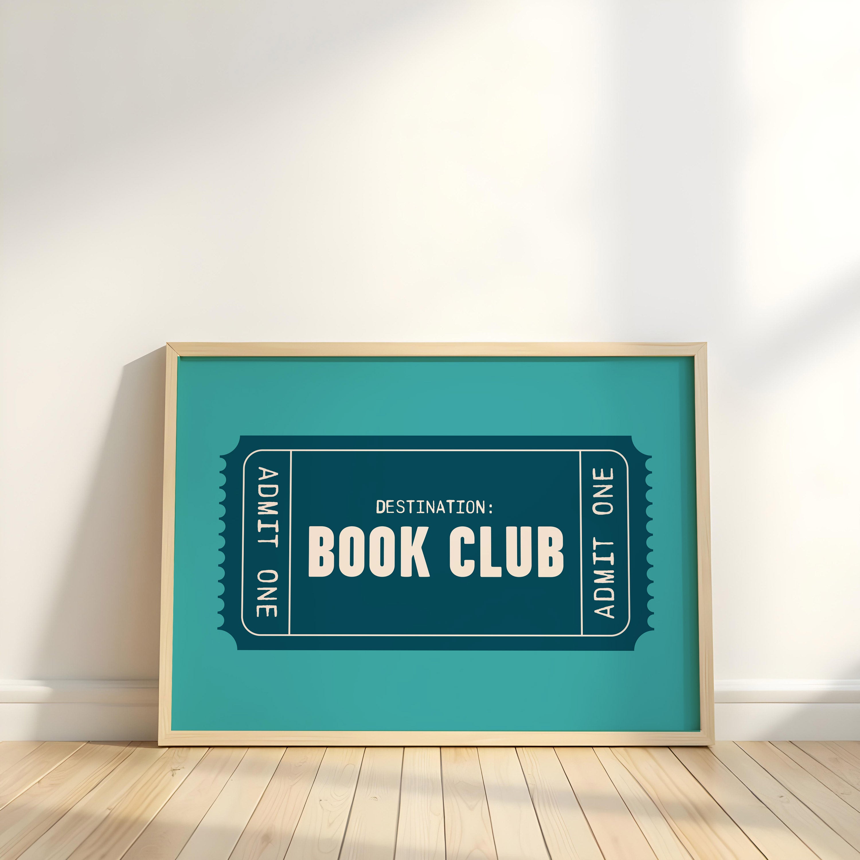 Book Club | Retro Ticket Print