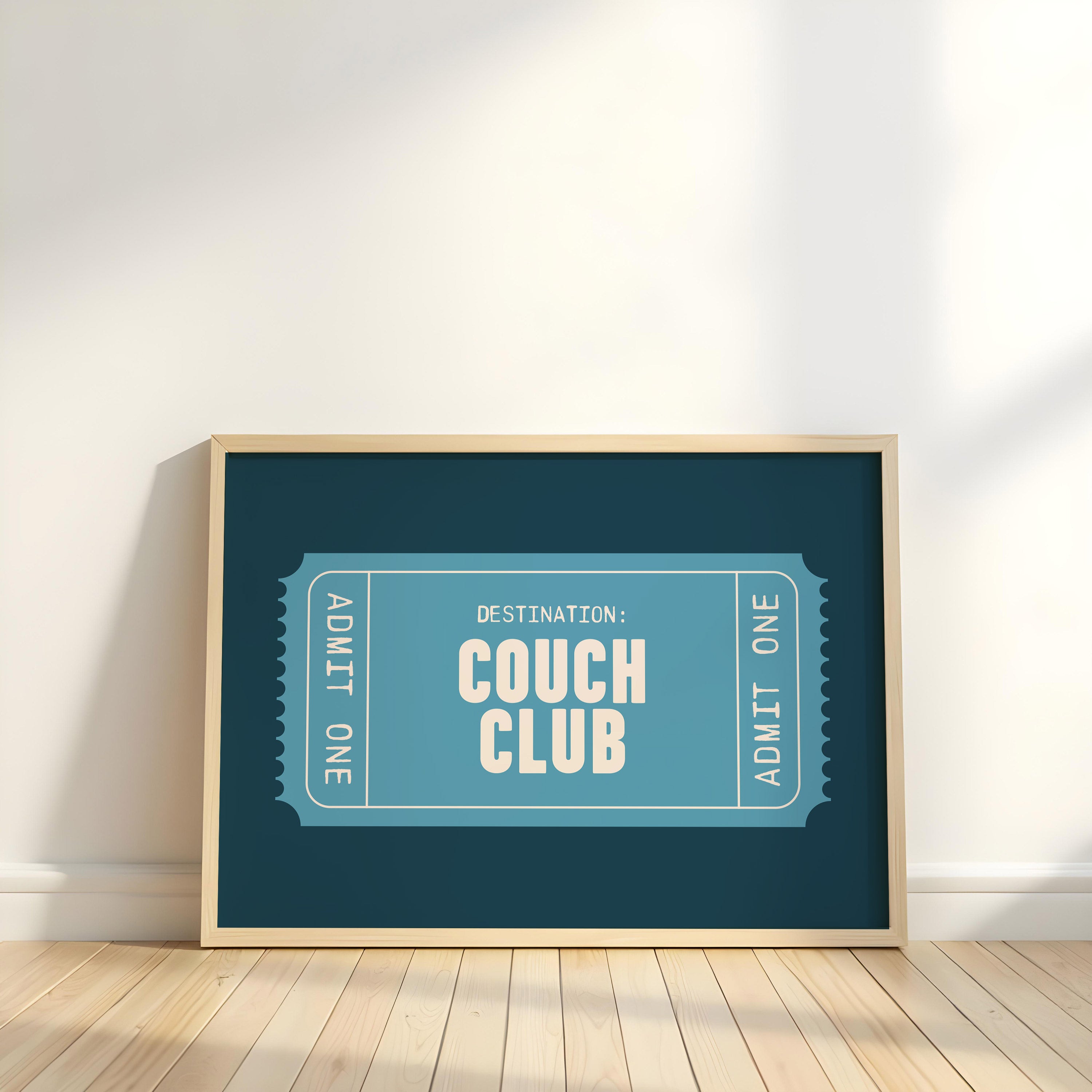 Couch Club | Retro Ticket Print