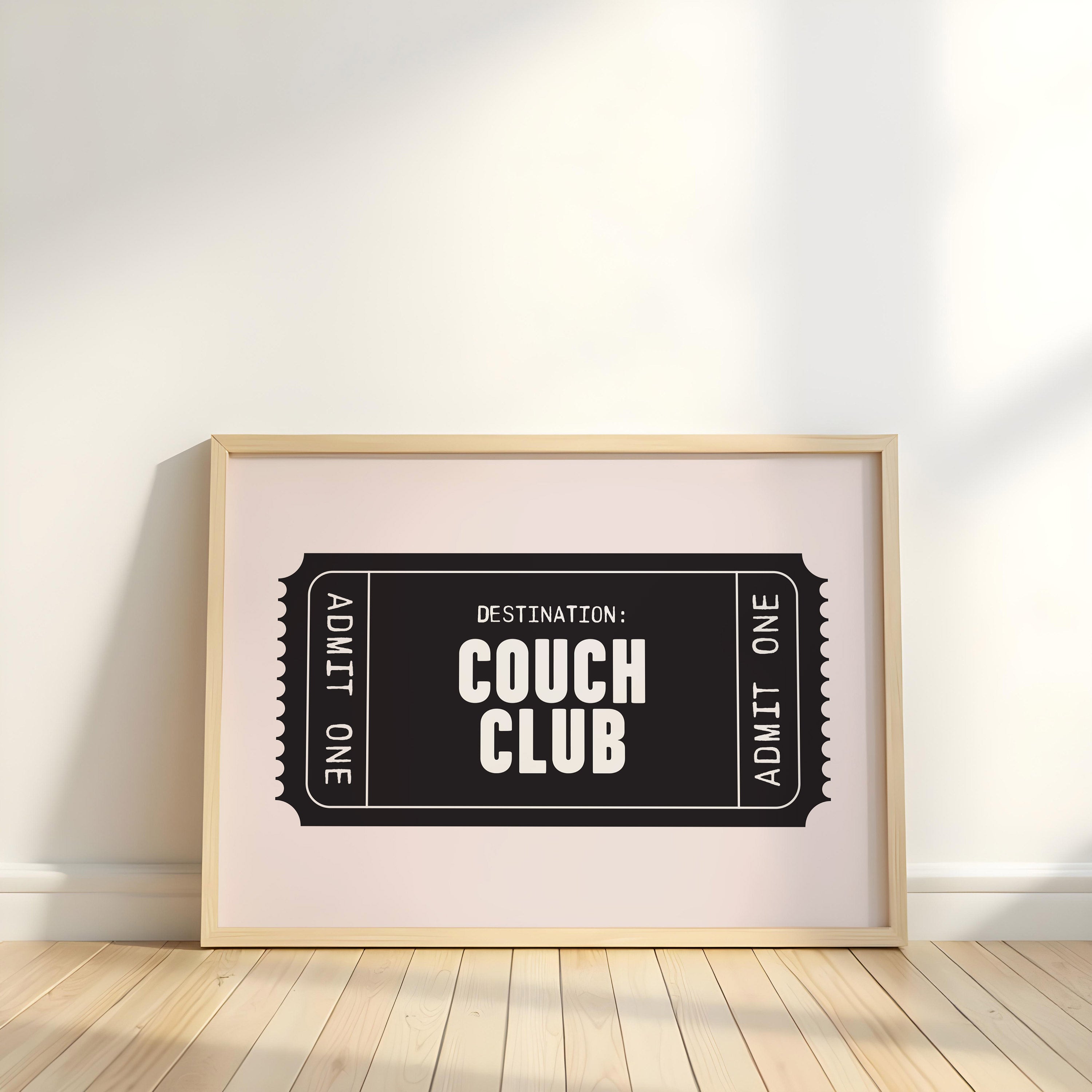 Couch Club | Retro Ticket Print