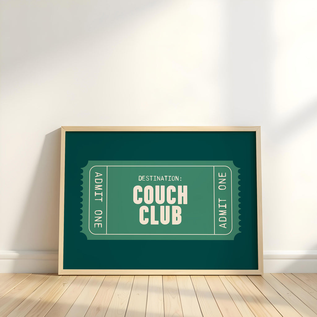 Couch Club | Retro Ticket Print