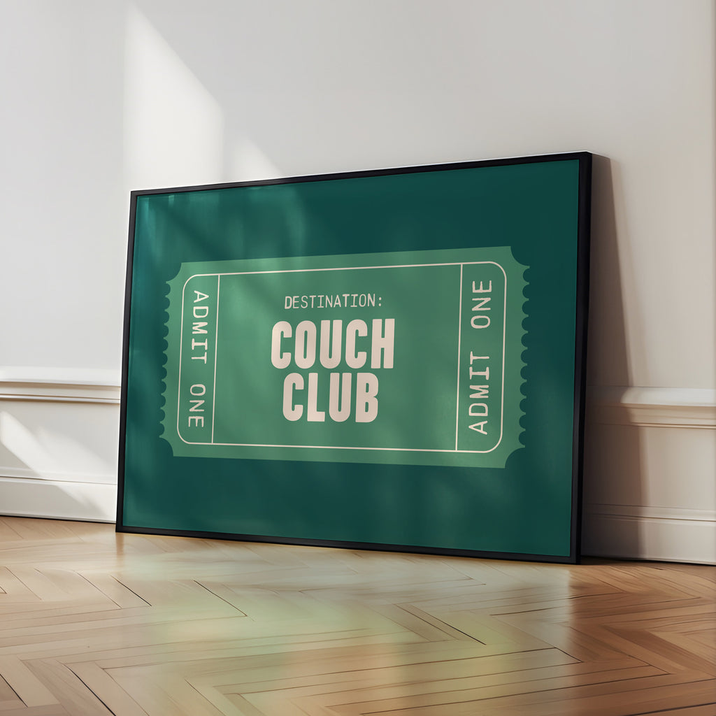 Couch Club | Retro Ticket Print