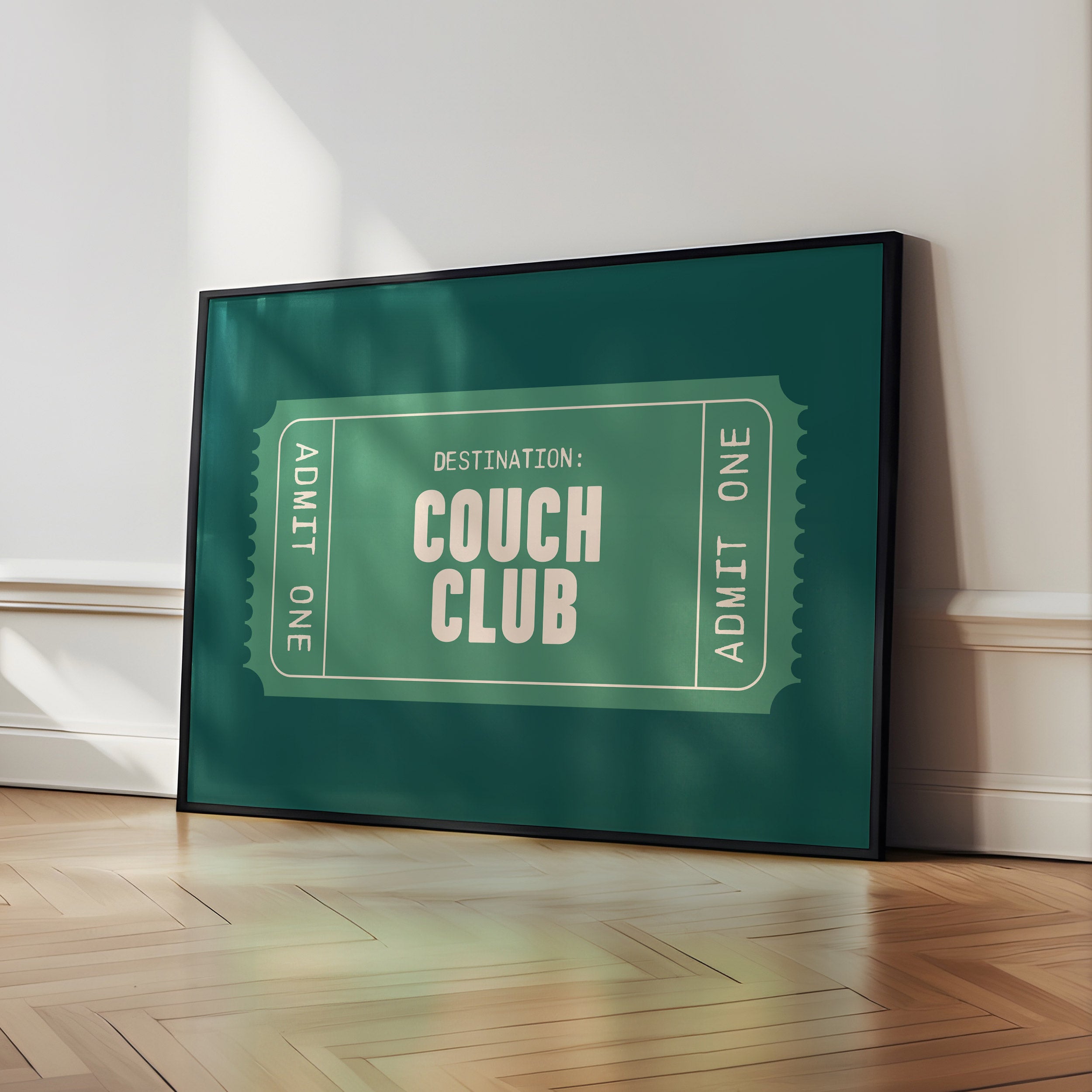 Couch Club | Retro Ticket Print