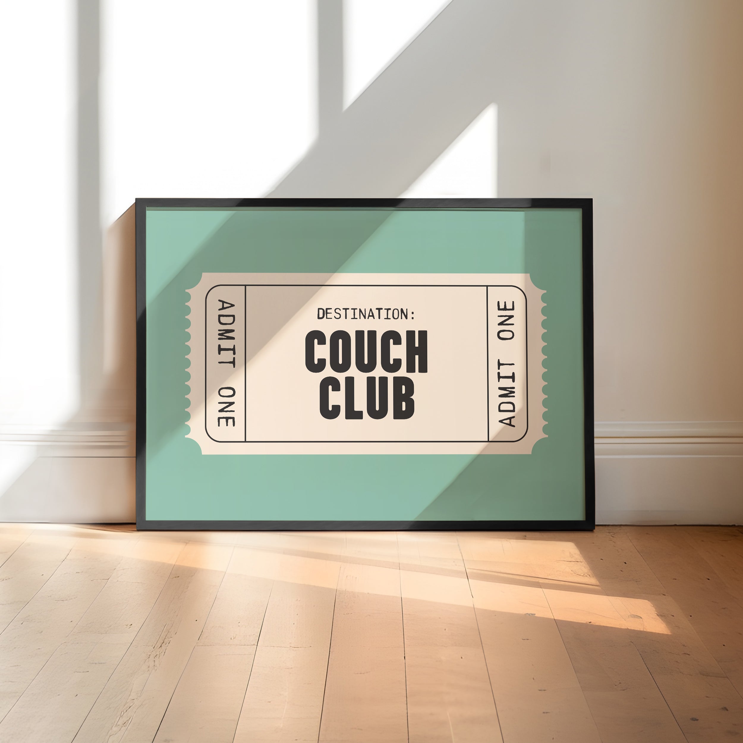 Couch Club | Retro Ticket Print