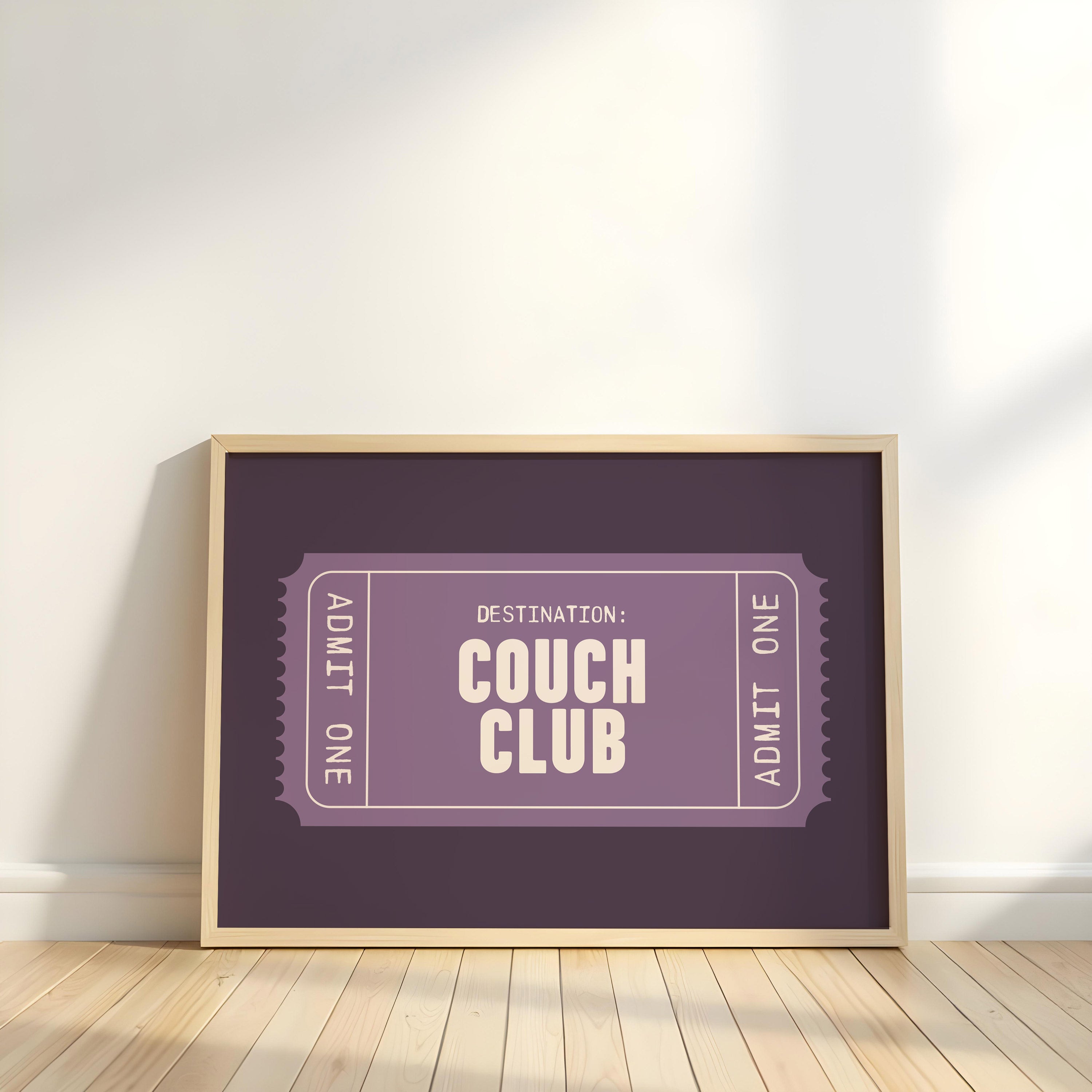 Couch Club | Retro Ticket Print