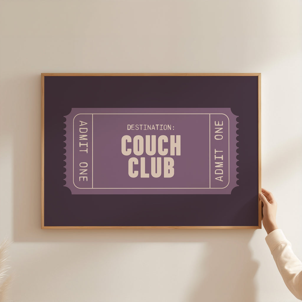 Couch Club | Retro Ticket Print