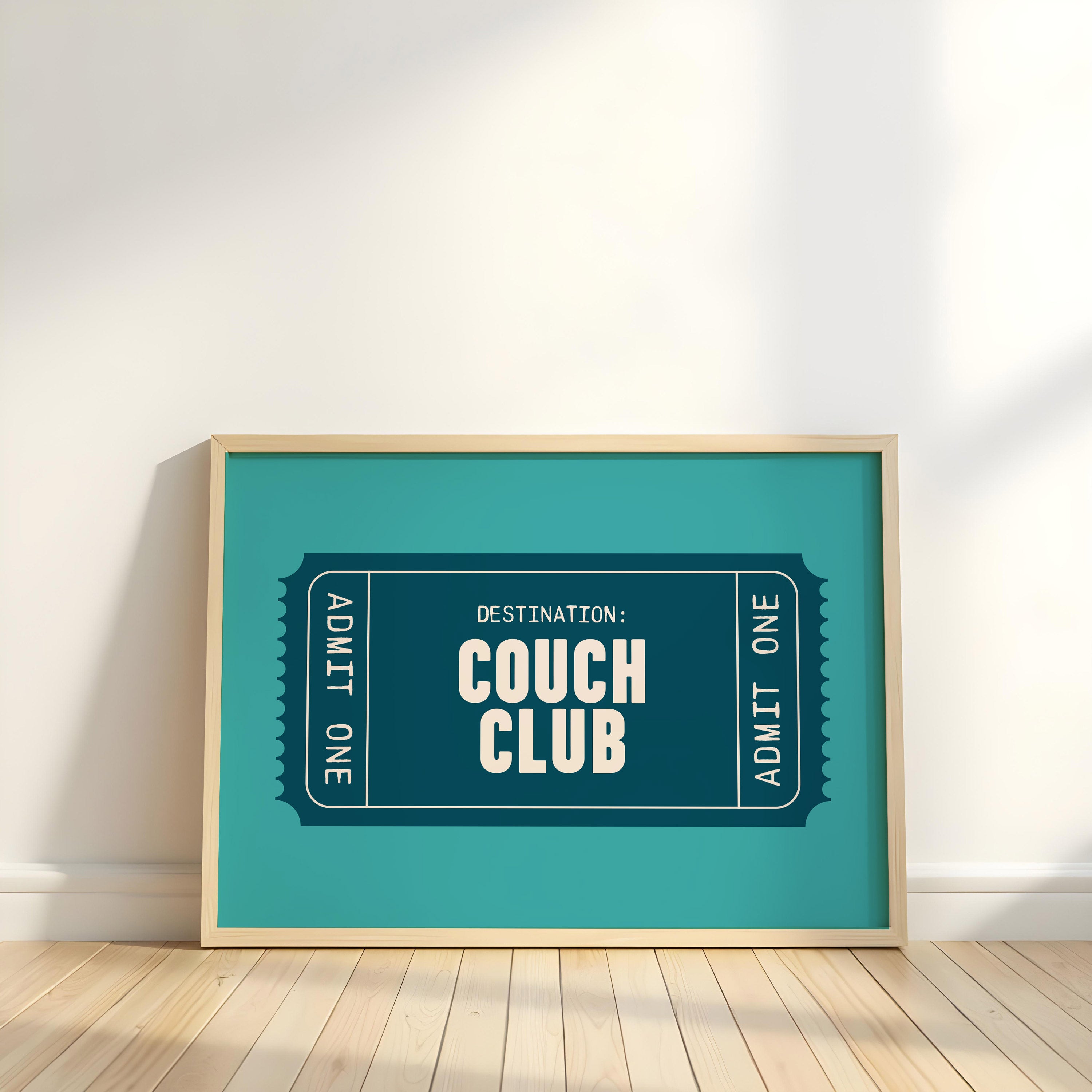 Couch Club | Retro Ticket Print