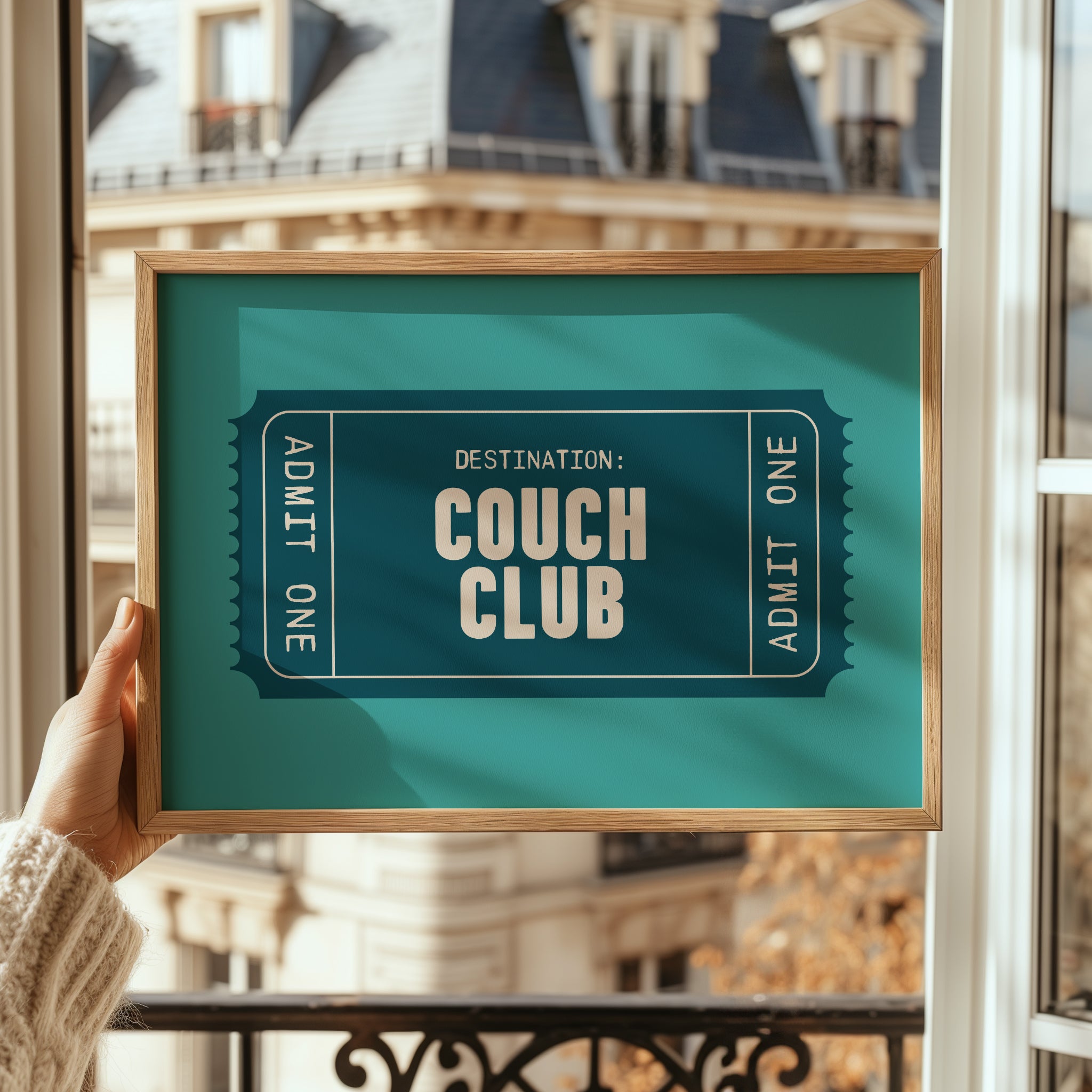 Couch Club | Retro Ticket Print