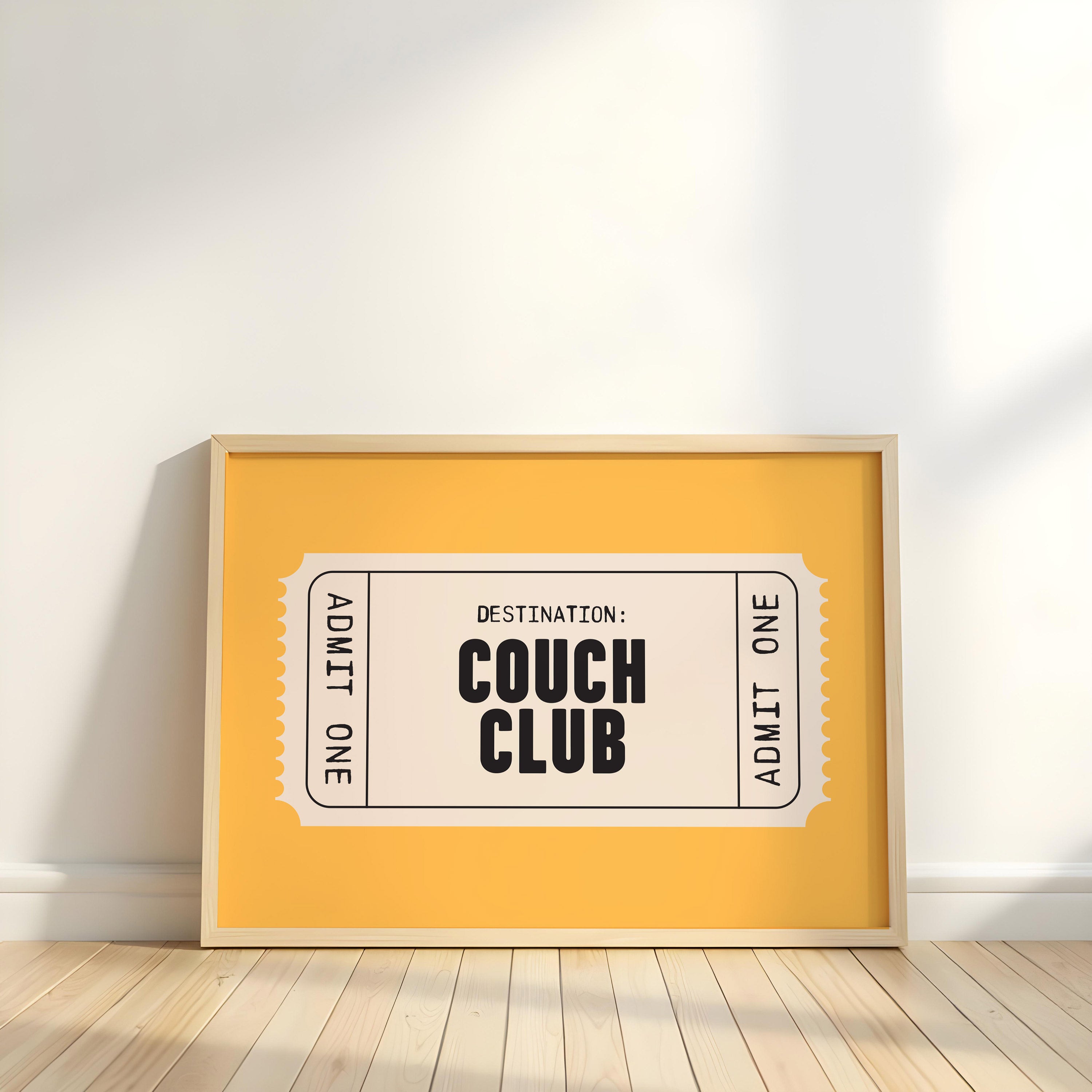Couch Club | Retro Ticket Print
