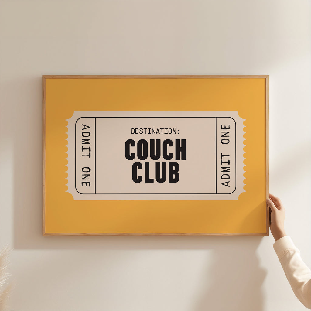 Couch Club | Retro Ticket Print